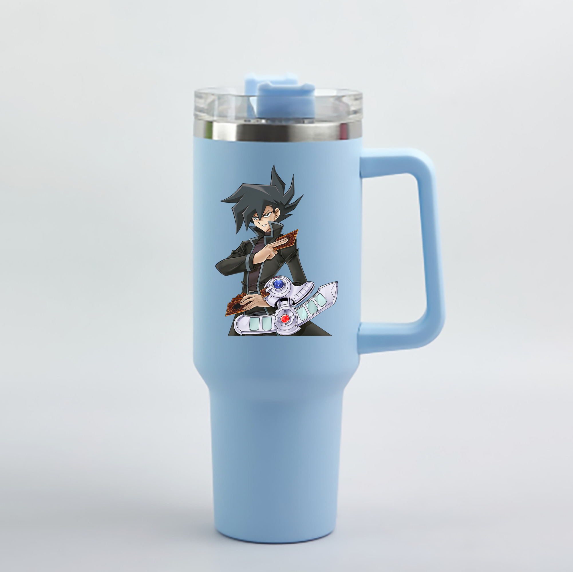 （画像用） 遊☆戯☆王 Yu-Gi-Oh! 1200mL車用タンブラー - クリスタルステッカー（プラスチックストロー付き）