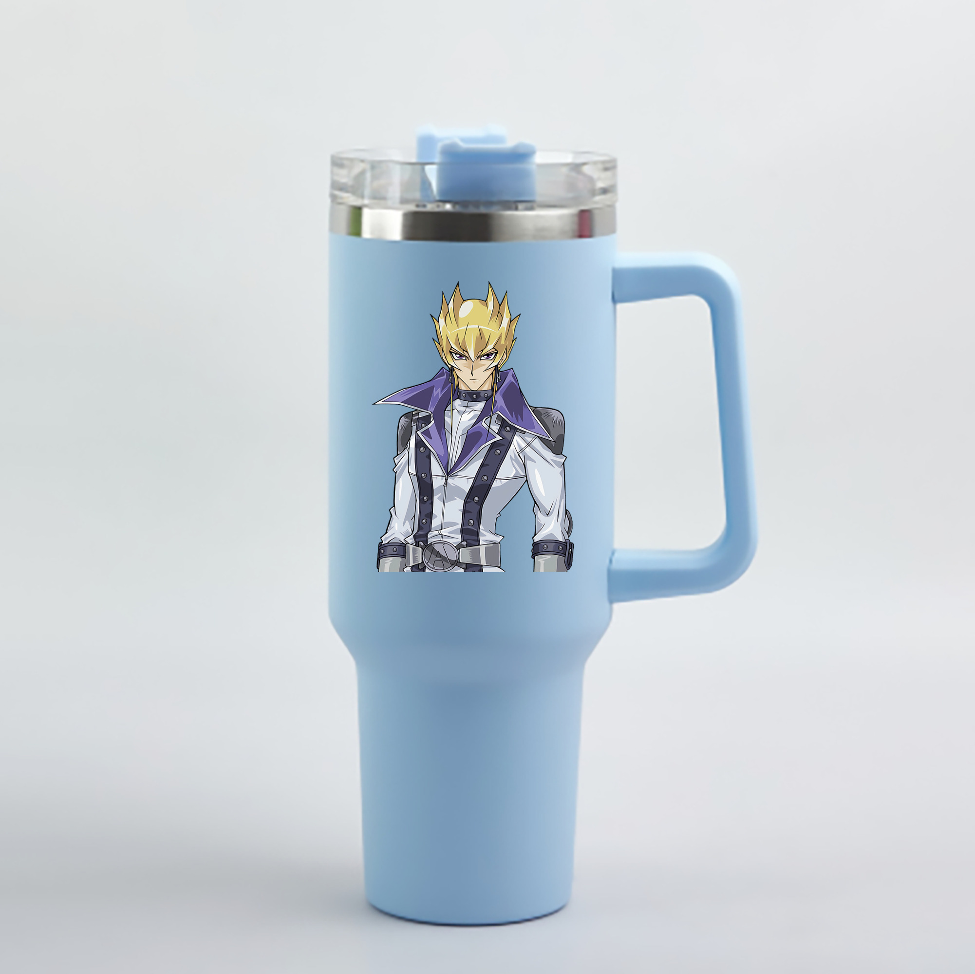 （画像用） 遊☆戯☆王 Yu-Gi-Oh! 1200mL車用タンブラー - クリスタルステッカー（プラスチックストロー付き）