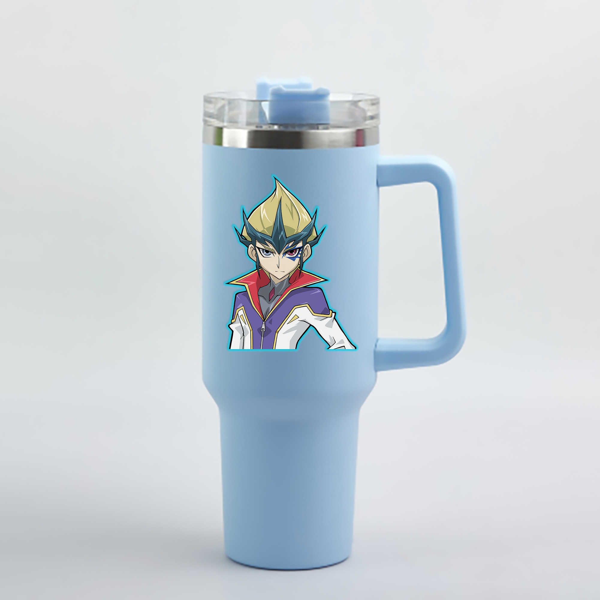 （画像用） 遊☆戯☆王 Yu-Gi-Oh! 1200mL車用タンブラー - クリスタルステッカー（プラスチックストロー付き）