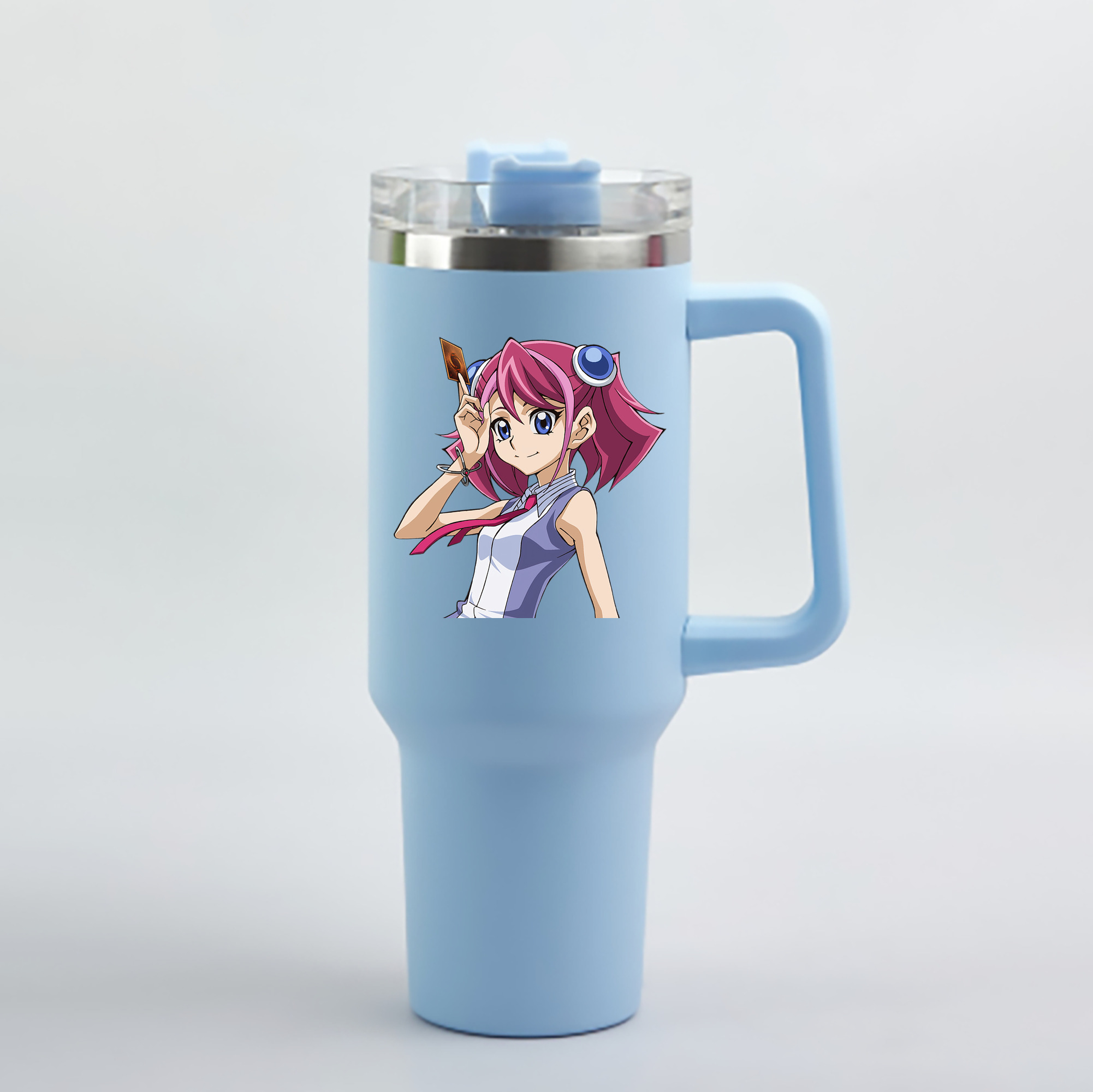 （画像用） 遊☆戯☆王 Yu-Gi-Oh! 1200mL車用タンブラー - クリスタルステッカー（プラスチックストロー付き）