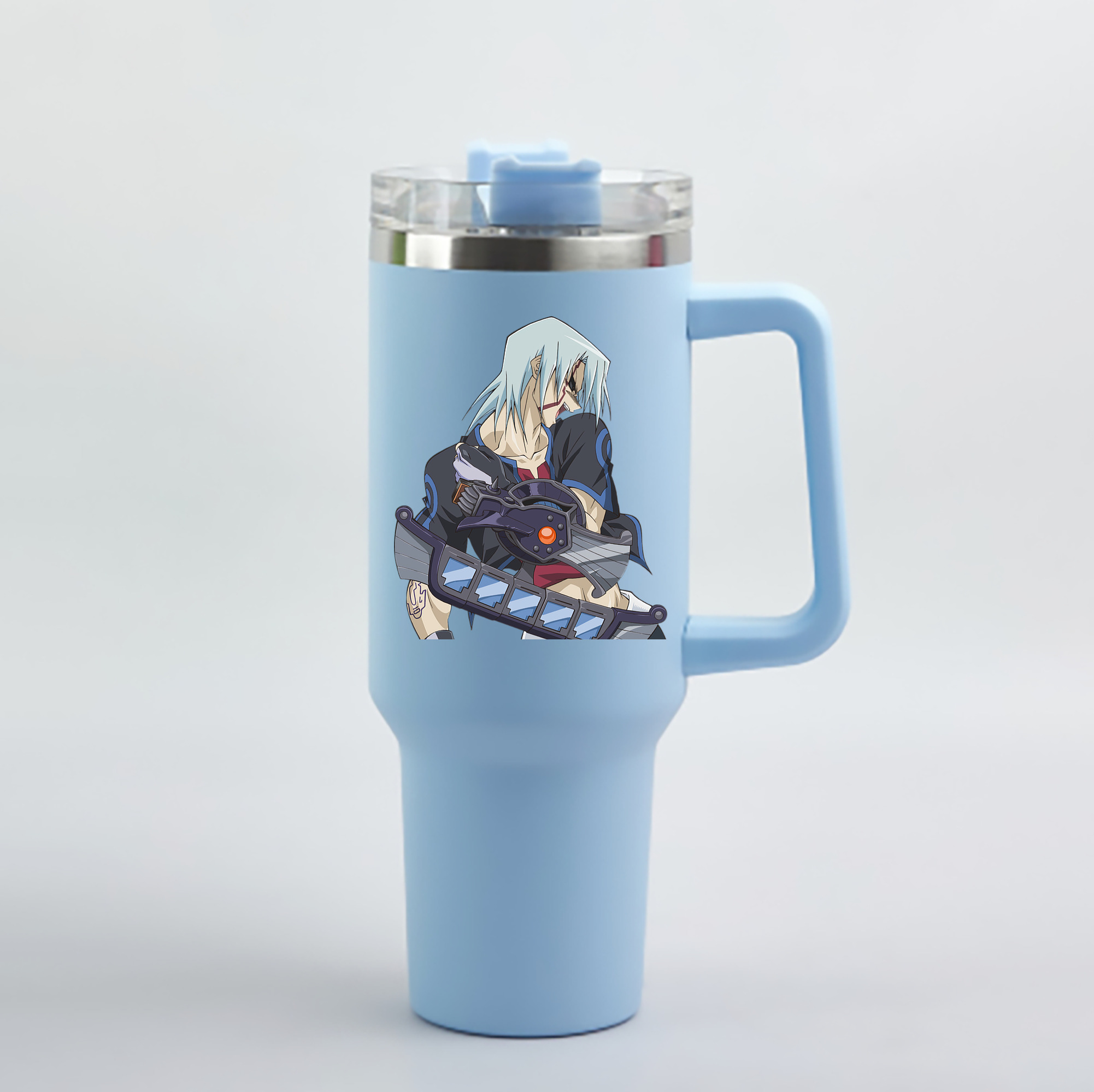 （画像用） 遊☆戯☆王 Yu-Gi-Oh! 1200mL車用タンブラー - クリスタルステッカー（プラスチックストロー付き）