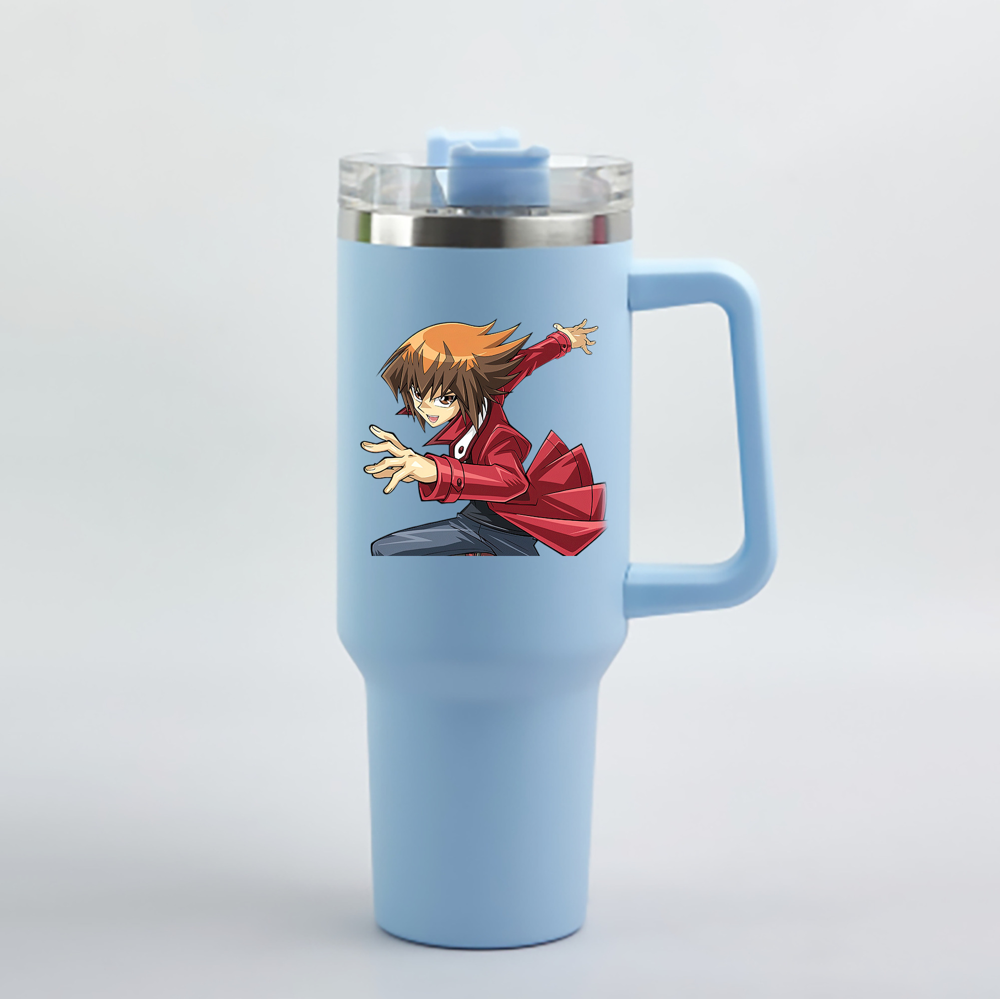 （画像用） 遊☆戯☆王 Yu-Gi-Oh! 1200mL車用タンブラー - クリスタルステッカー（プラスチックストロー付き）