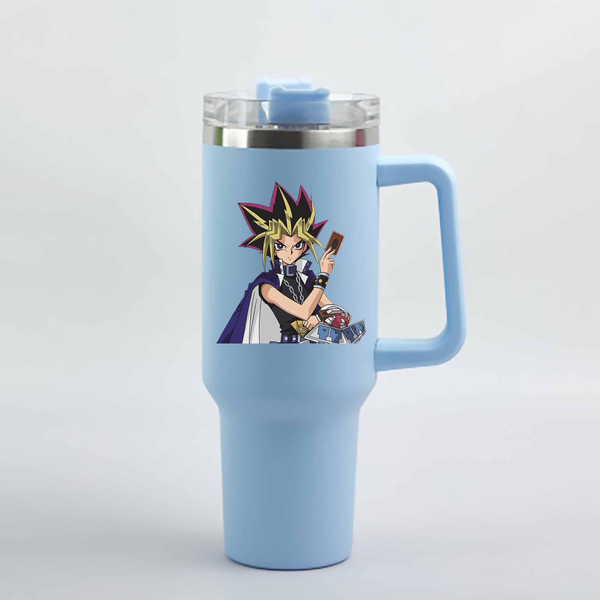 （画像用） 遊☆戯☆王 Yu-Gi-Oh! 1200mL車用タンブラー - クリスタルステッカー（プラスチックストロー付き）