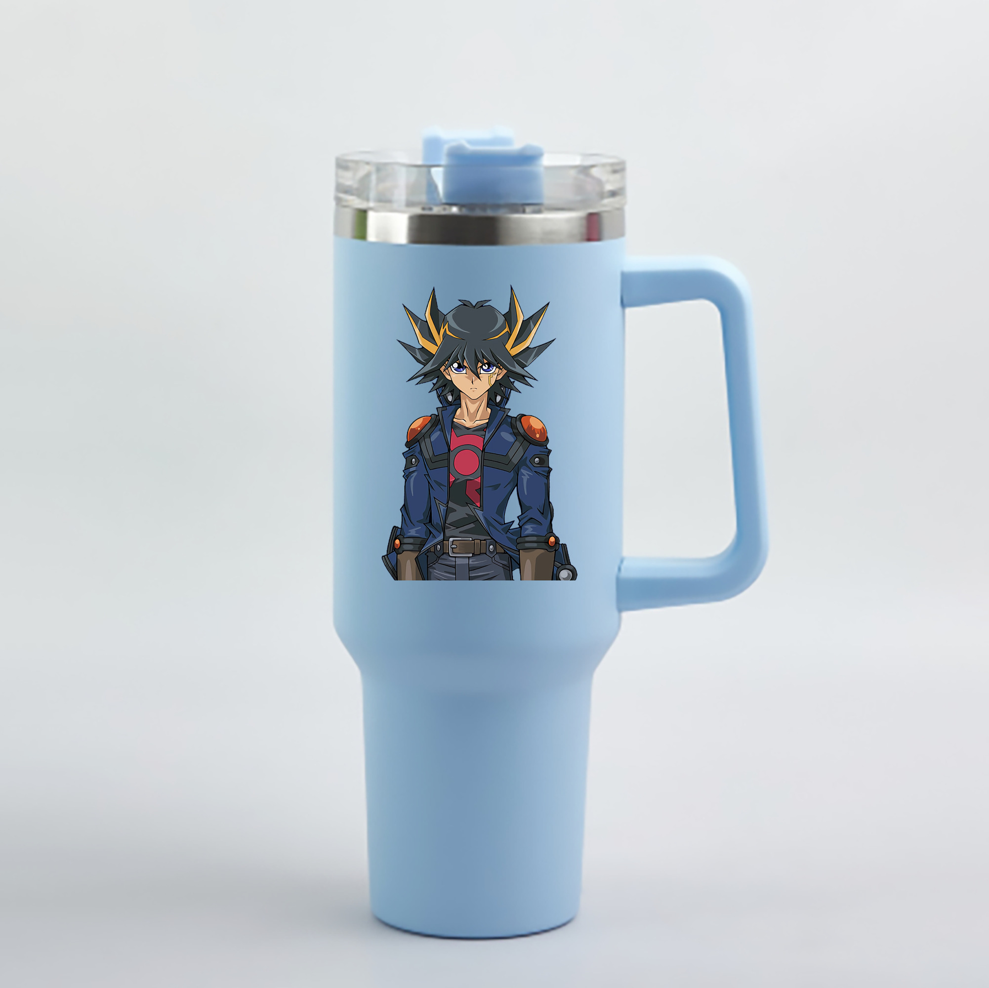 （画像用） 遊☆戯☆王 Yu-Gi-Oh! 1200mL車用タンブラー - クリスタルステッカー（プラスチックストロー付き）