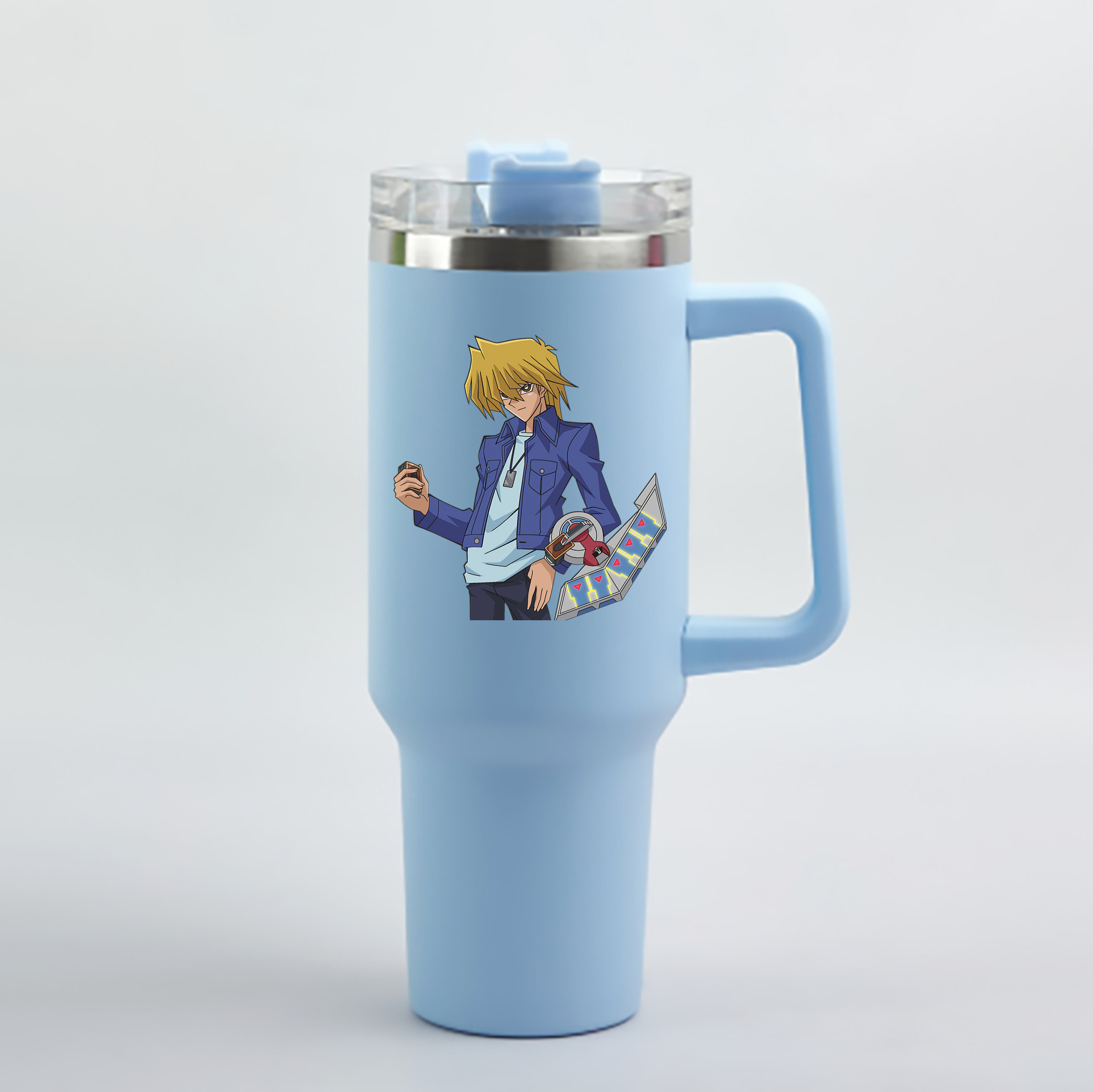（画像用） 遊☆戯☆王 Yu-Gi-Oh! 1200mL車用タンブラー - クリスタルステッカー（プラスチックストロー付き）