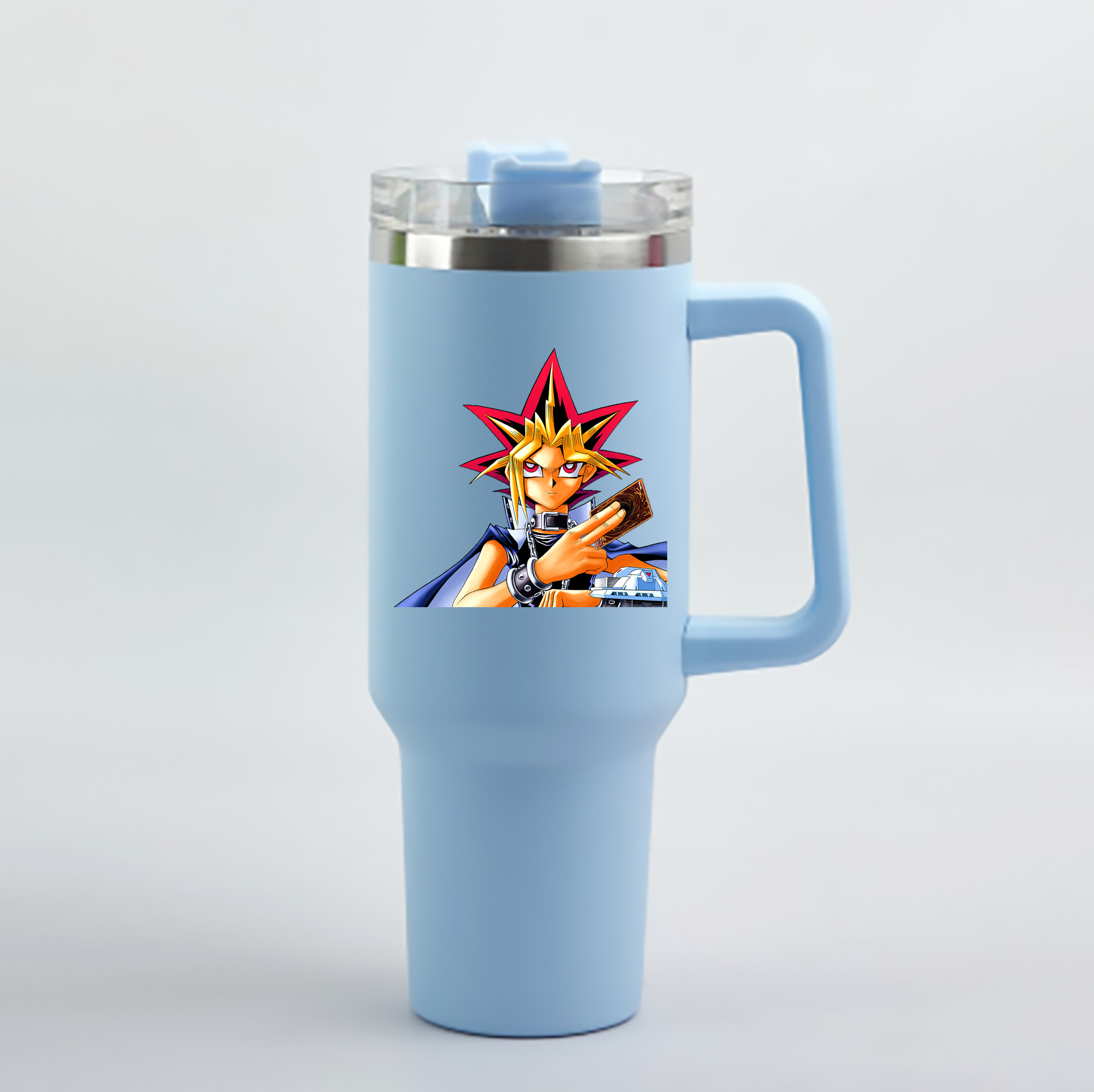 （画像用） 遊☆戯☆王 Yu-Gi-Oh! 1200mL車用タンブラー - クリスタルステッカー（プラスチックストロー付き）