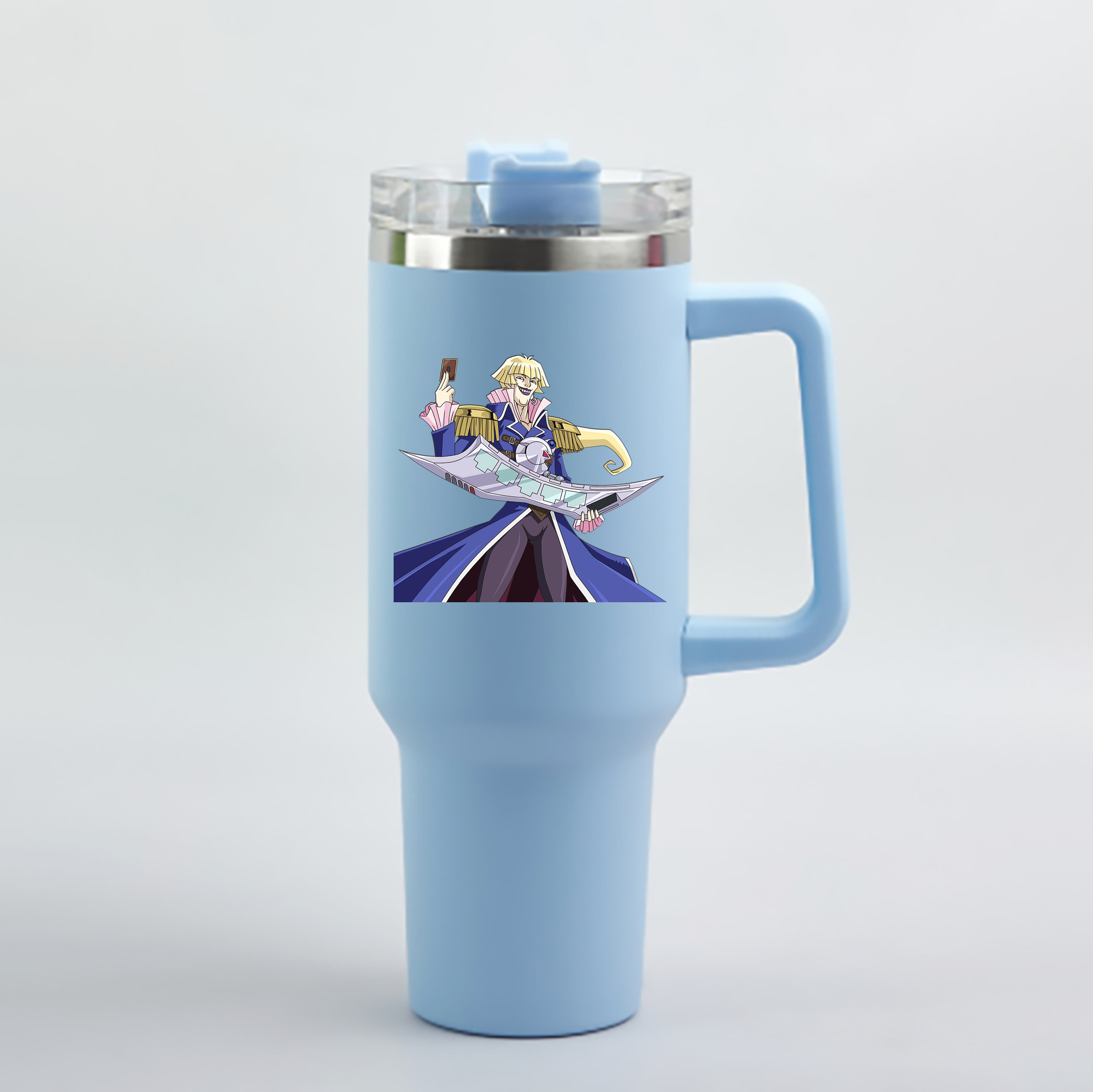 （画像用） 遊☆戯☆王 Yu-Gi-Oh! 1200mL車用タンブラー - クリスタルステッカー（プラスチックストロー付き）