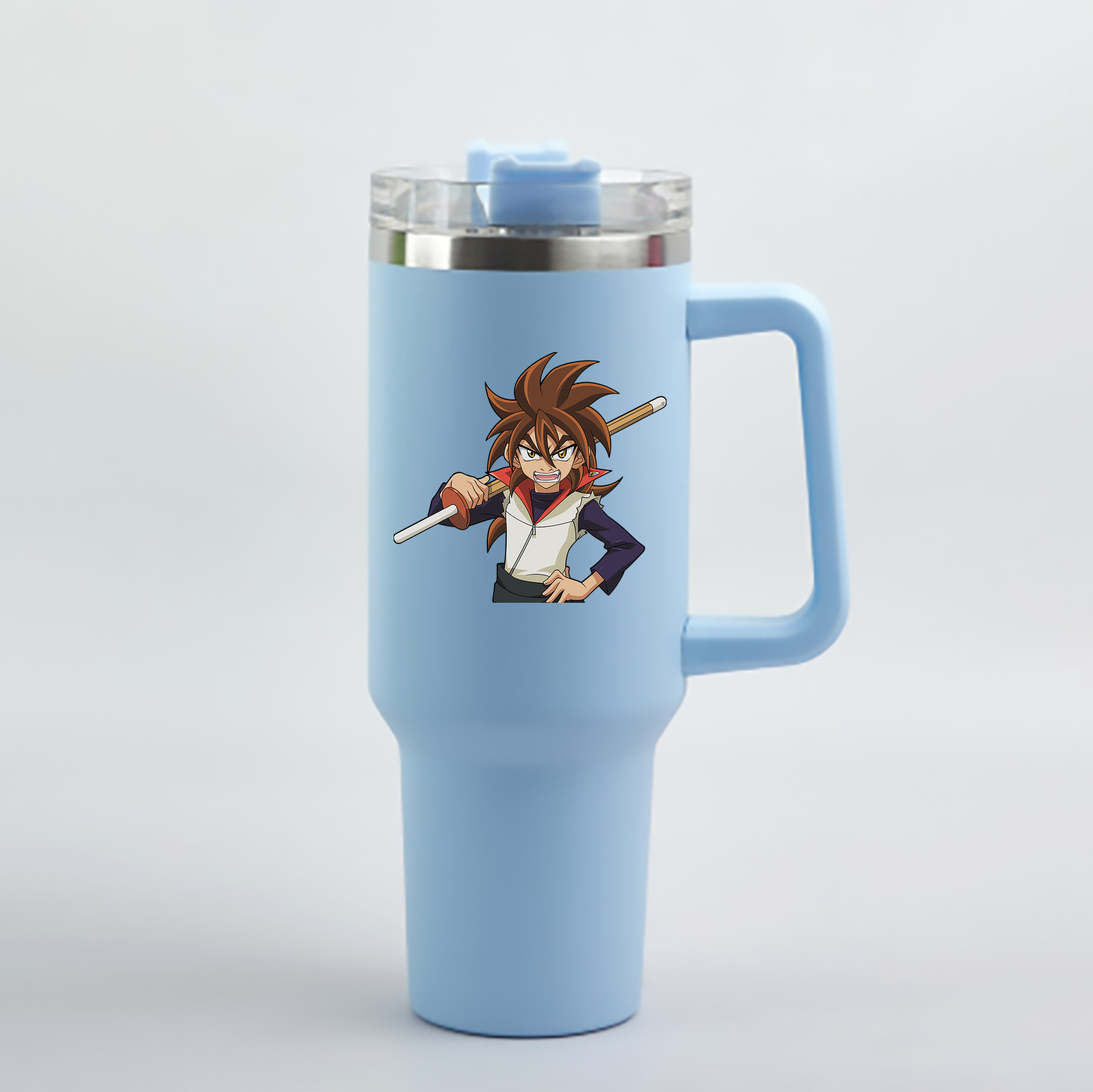 （画像用） 遊☆戯☆王 Yu-Gi-Oh! 1200mL車用タンブラー - クリスタルステッカー（プラスチックストロー付き）