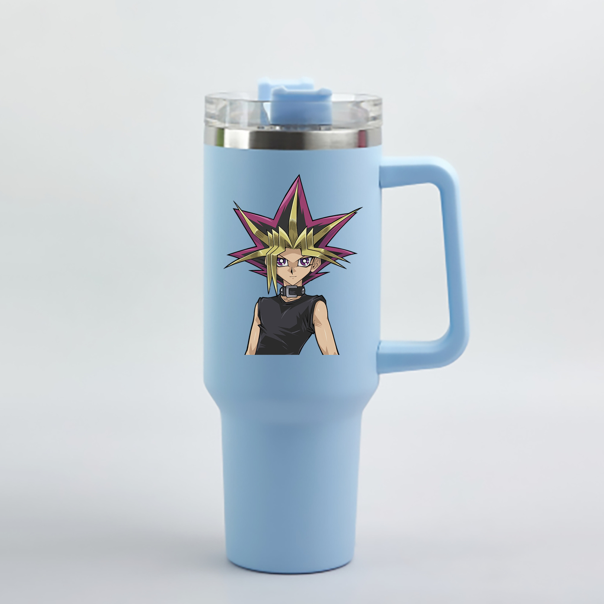 （画像用） 遊☆戯☆王 Yu-Gi-Oh! 1200mL車用タンブラー - クリスタルステッカー（プラスチックストロー付き）