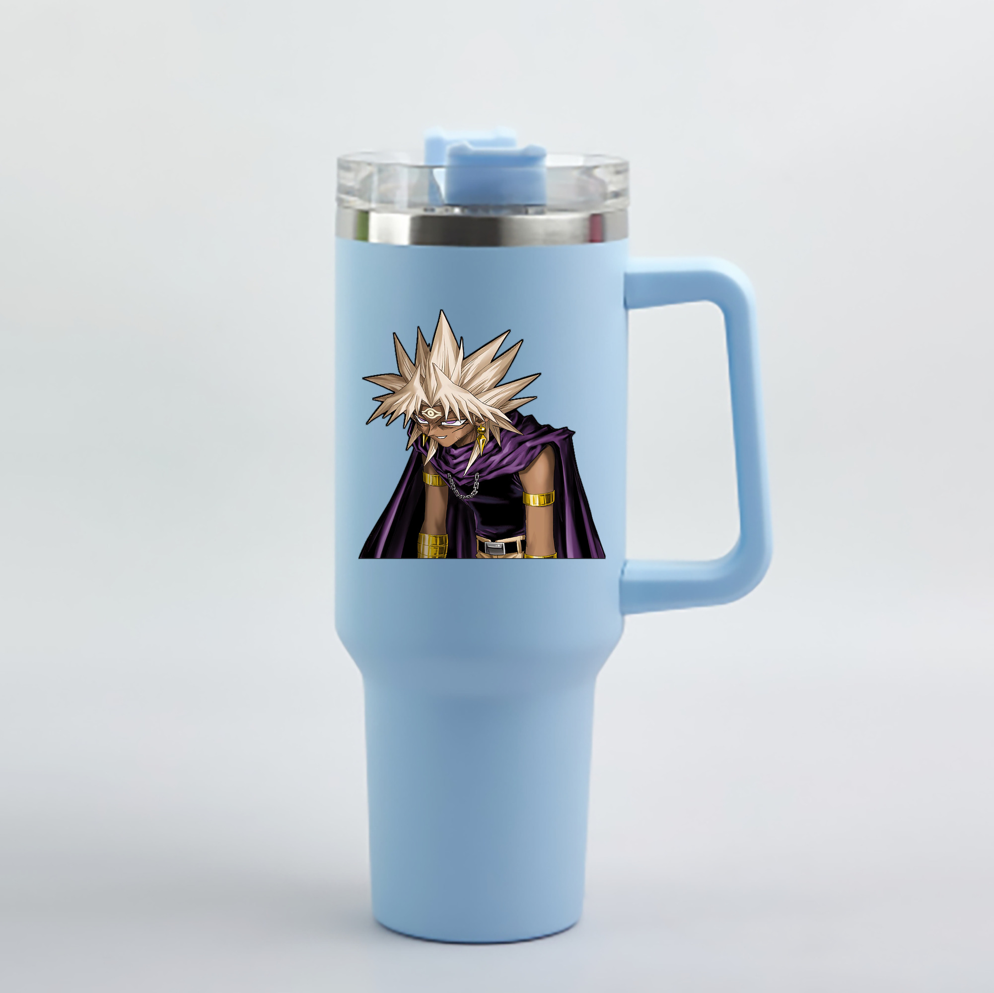 （画像用） 遊☆戯☆王 Yu-Gi-Oh! 1200mL車用タンブラー - クリスタルステッカー（プラスチックストロー付き）