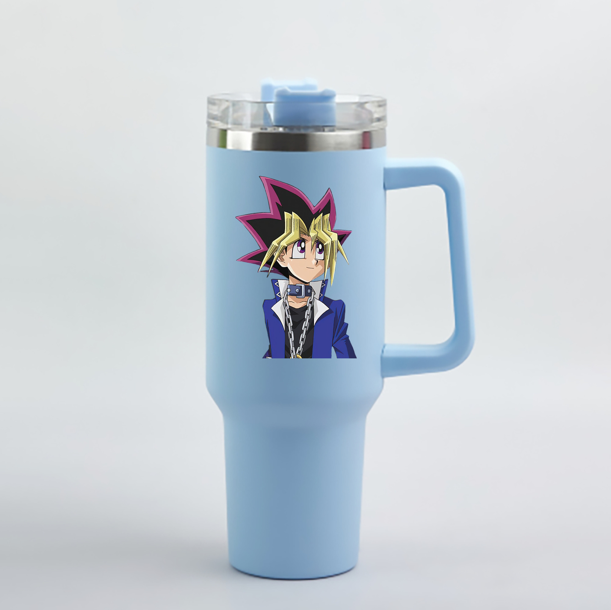 （画像用） 遊☆戯☆王 Yu-Gi-Oh! 1200mL車用タンブラー - クリスタルステッカー（プラスチックストロー付き）