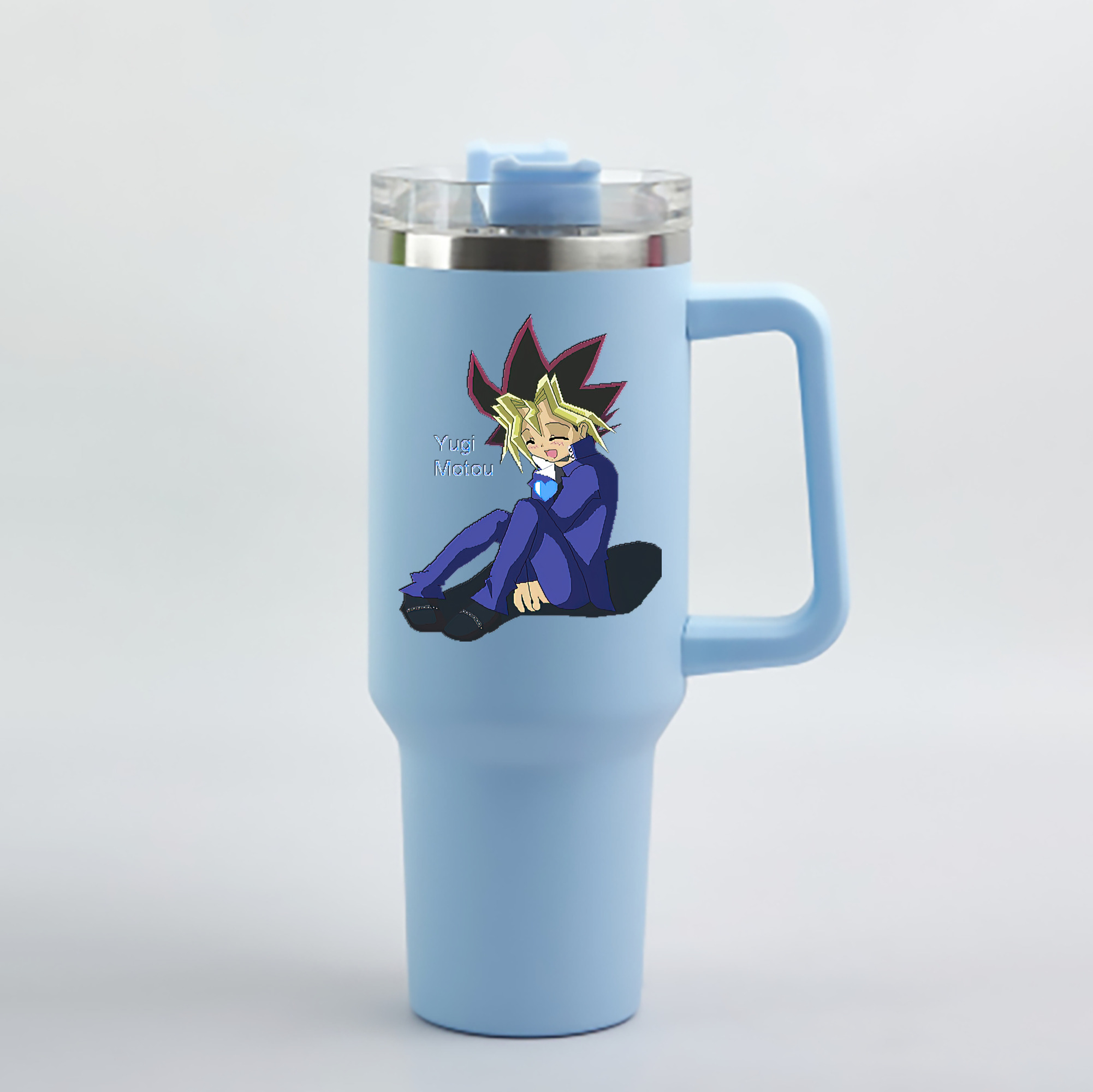 （画像用） 遊☆戯☆王 Yu-Gi-Oh! 1200mL車用タンブラー - クリスタルステッカー（プラスチックストロー付き）