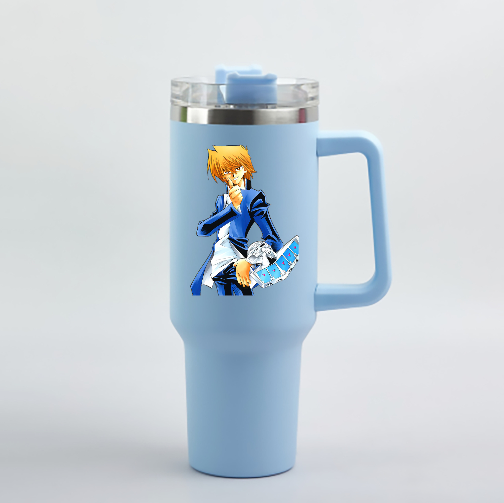 （画像用） 遊☆戯☆王 Yu-Gi-Oh! 1200mL車用タンブラー - クリスタルステッカー（プラスチックストロー付き）