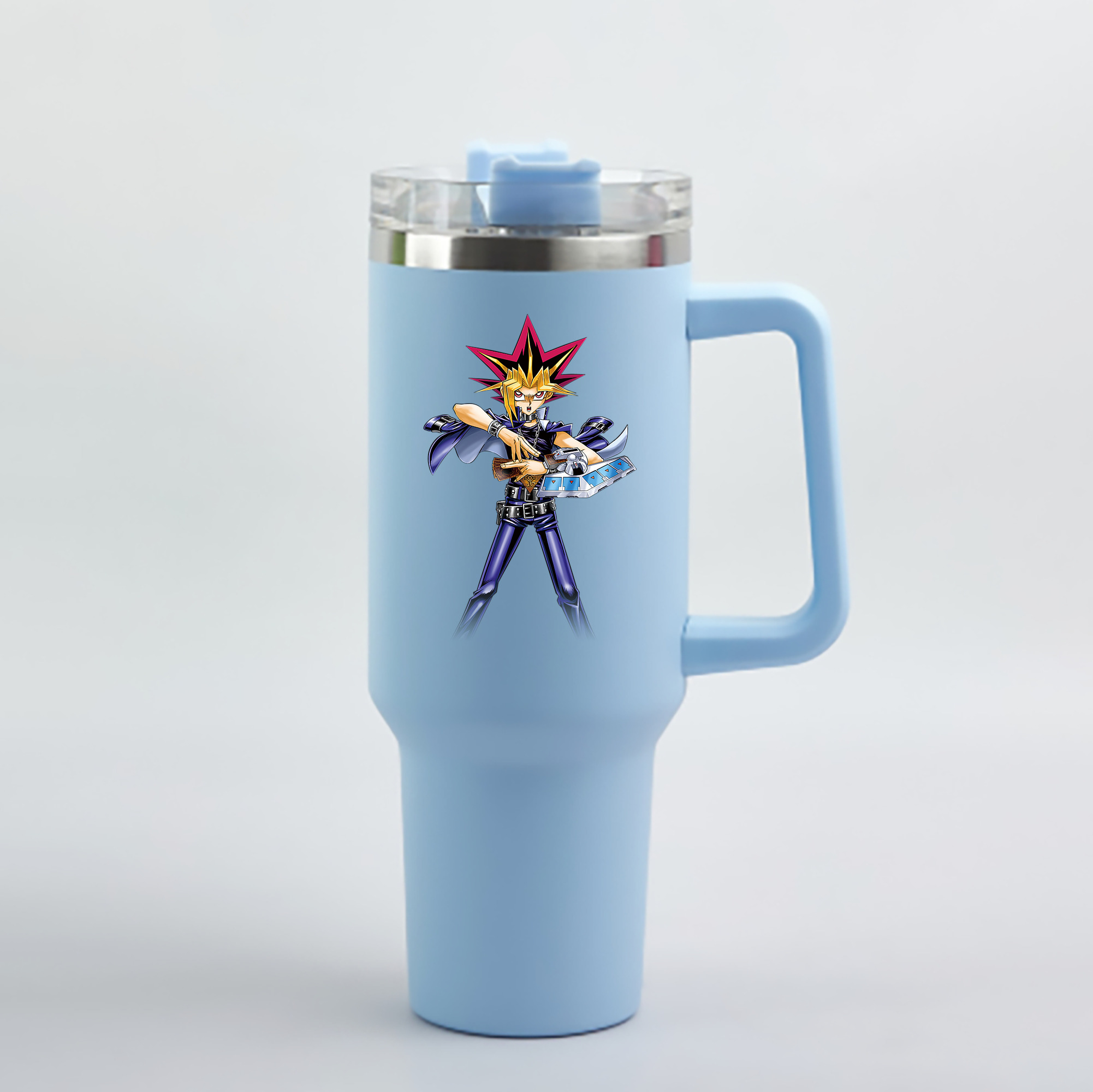 （画像用） 遊☆戯☆王 Yu-Gi-Oh! 1200mL車用タンブラー - クリスタルステッカー（プラスチックストロー付き）