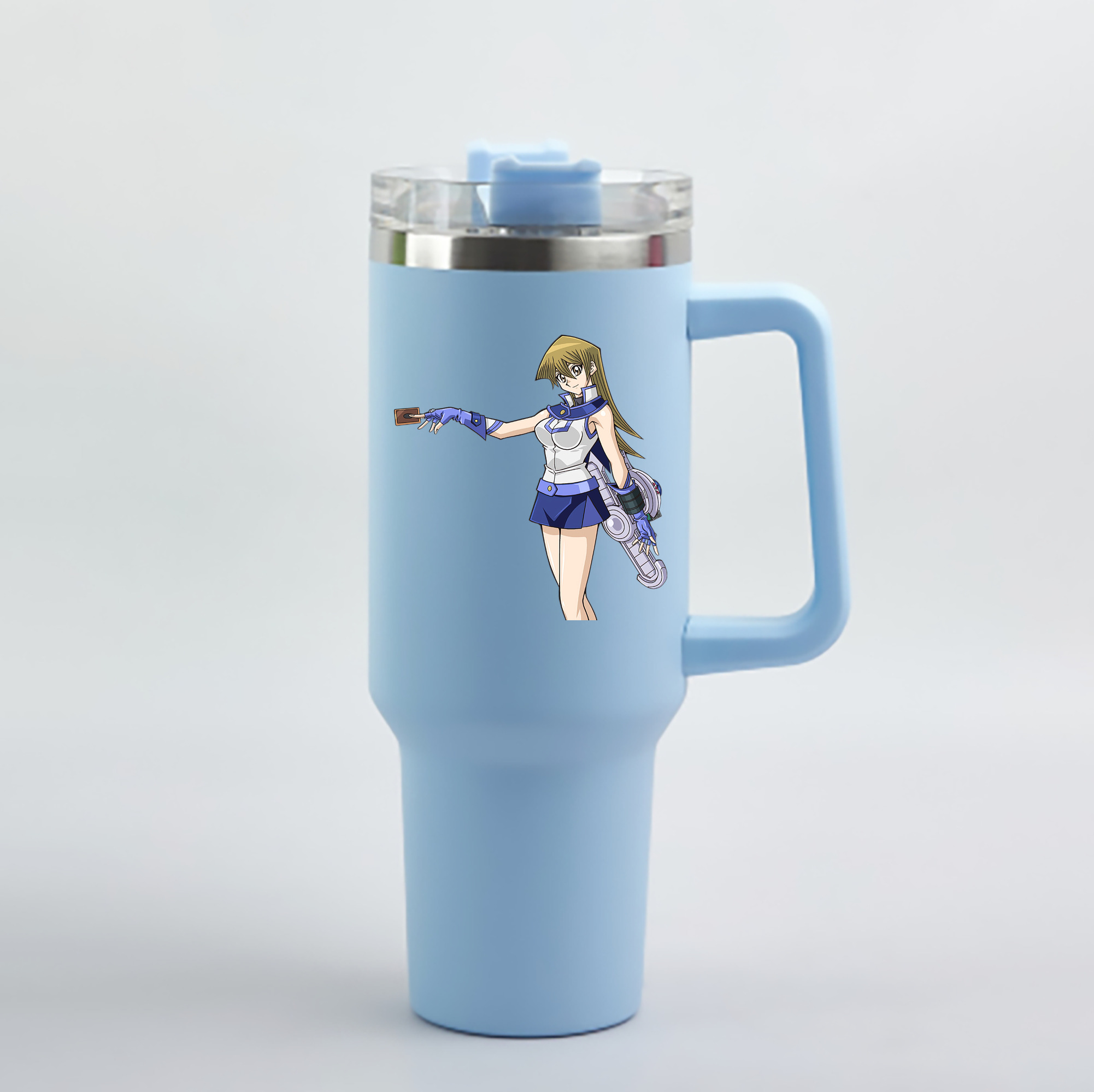 （画像用） 遊☆戯☆王 Yu-Gi-Oh! 1200mL車用タンブラー - クリスタルステッカー（プラスチックストロー付き）