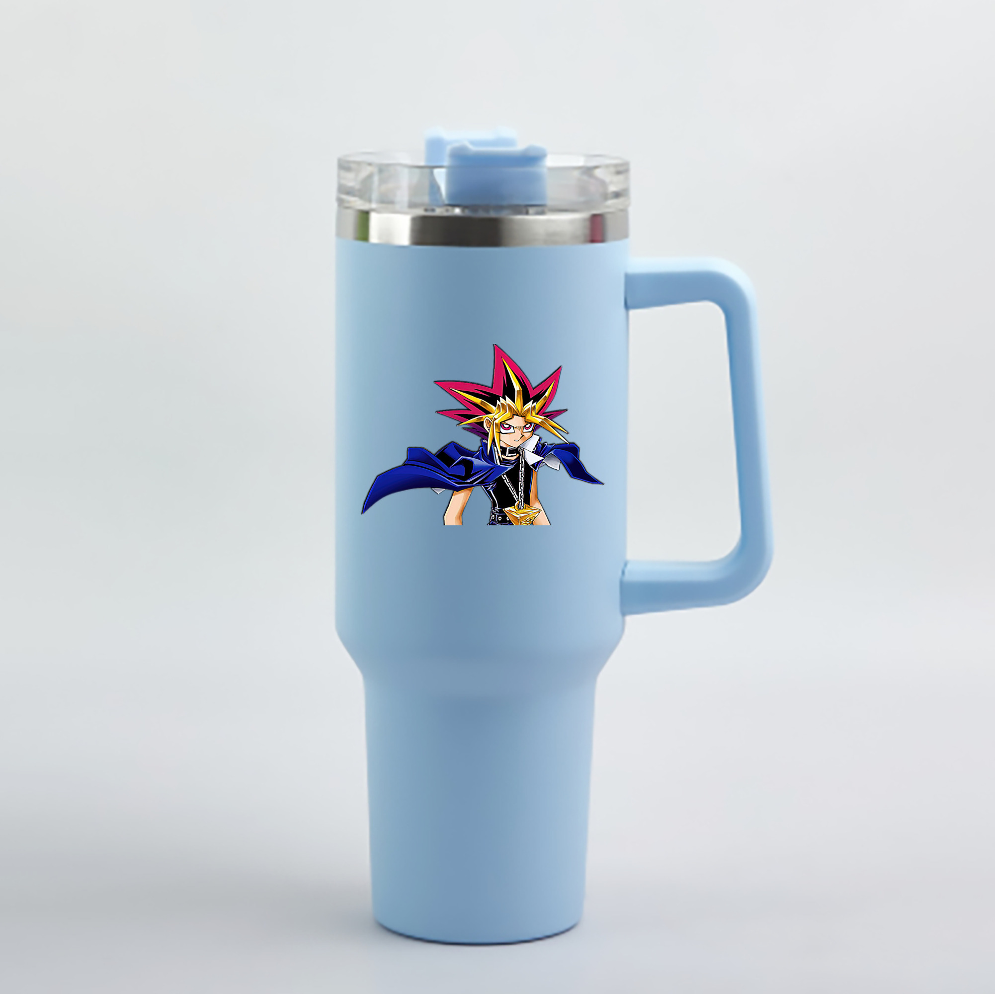 （画像用） 遊☆戯☆王 Yu-Gi-Oh! 1200mL車用タンブラー - クリスタルステッカー（プラスチックストロー付き）