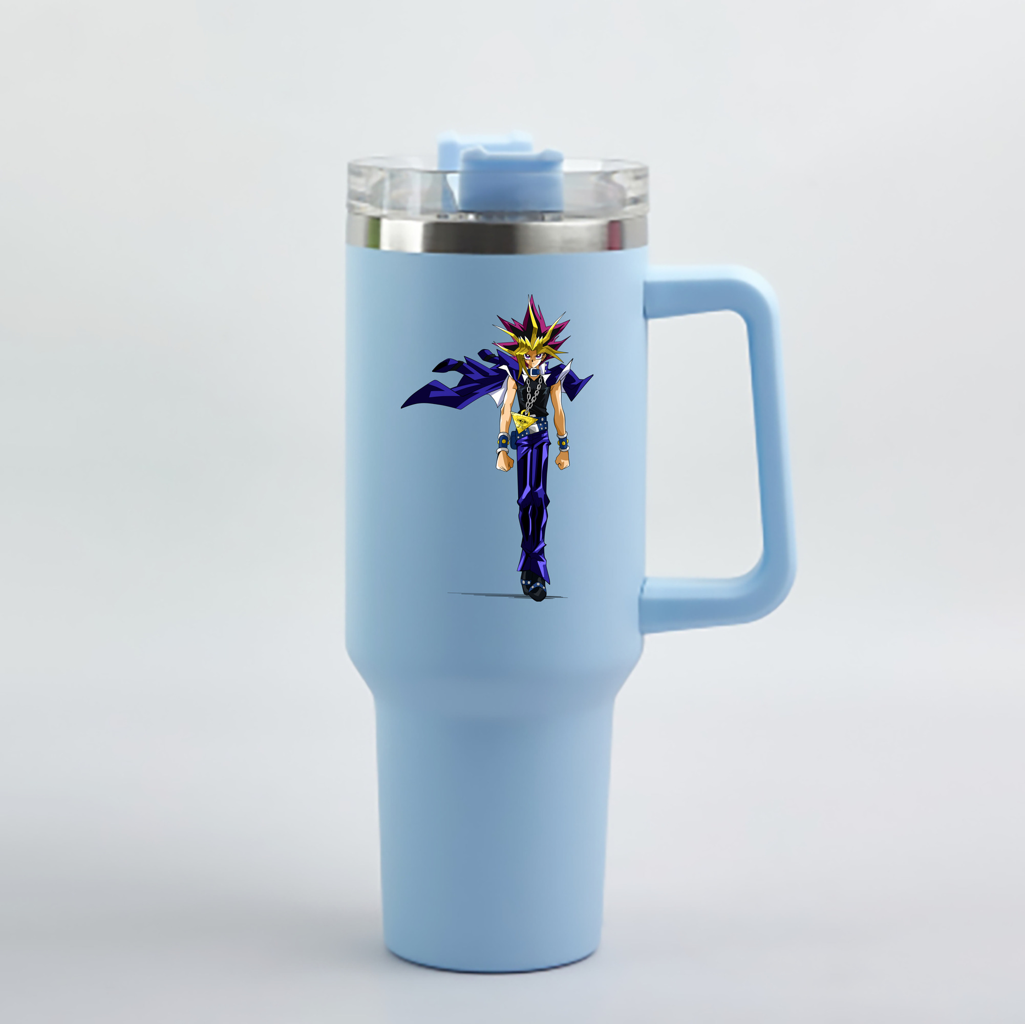 （画像用） 遊☆戯☆王 Yu-Gi-Oh! 1200mL車用タンブラー - クリスタルステッカー（プラスチックストロー付き）