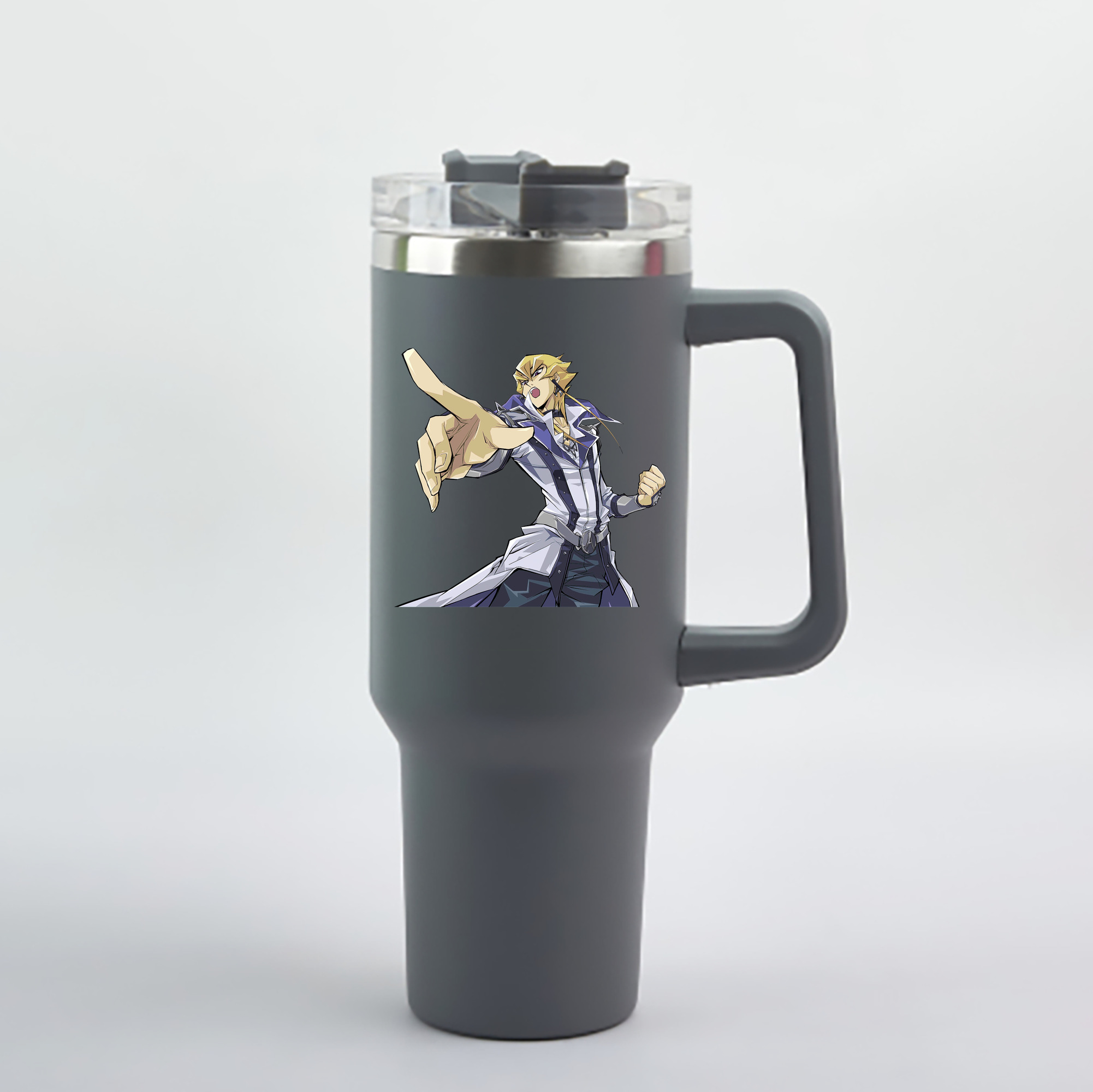 （画像用） 遊☆戯☆王 Yu-Gi-Oh! 1200mL車用タンブラー - クリスタルステッカー（プラスチックストロー付き）