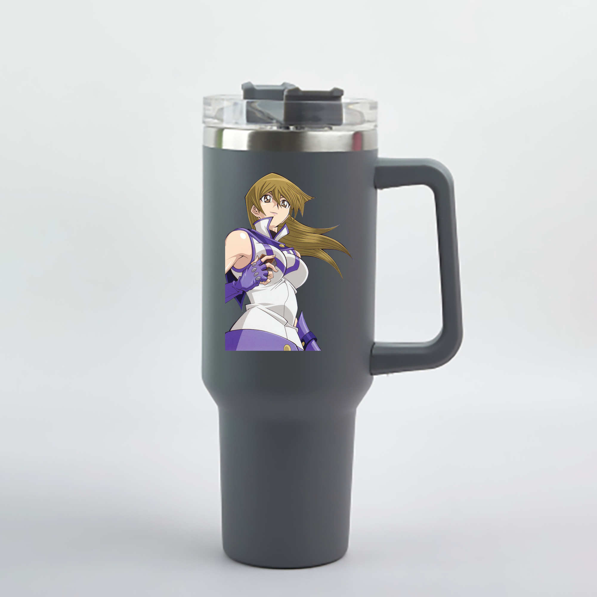 （画像用） 遊☆戯☆王 Yu-Gi-Oh! 1200mL車用タンブラー - クリスタルステッカー（プラスチックストロー付き）