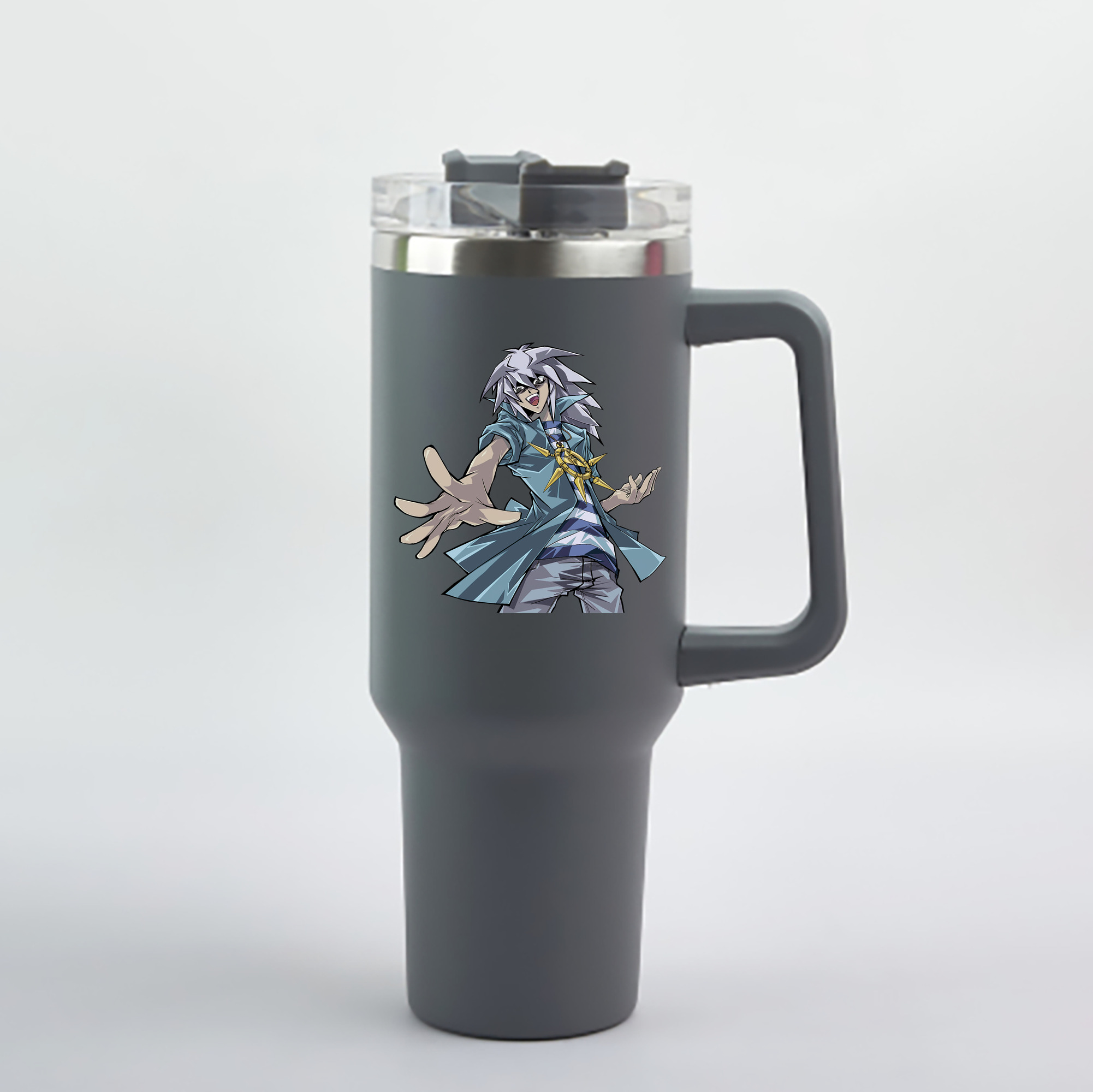 （画像用） 遊☆戯☆王 Yu-Gi-Oh! 1200mL車用タンブラー - クリスタルステッカー（プラスチックストロー付き）