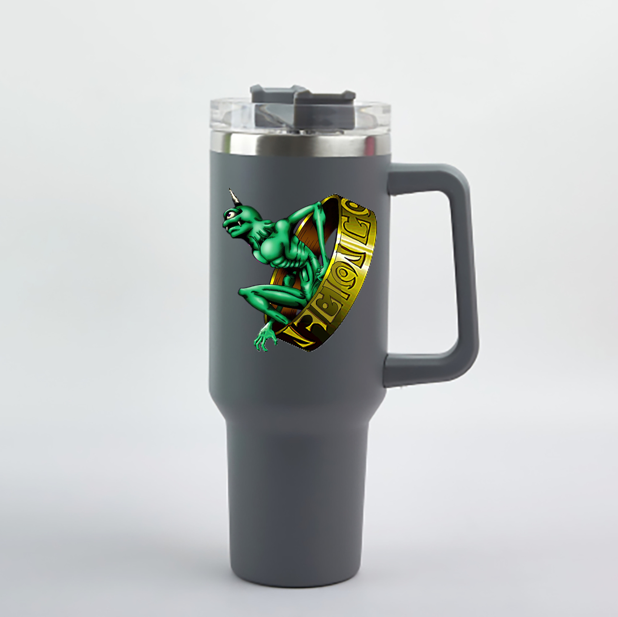 （画像用） 遊☆戯☆王 Yu-Gi-Oh! 1200mL車用タンブラー - クリスタルステッカー（プラスチックストロー付き）