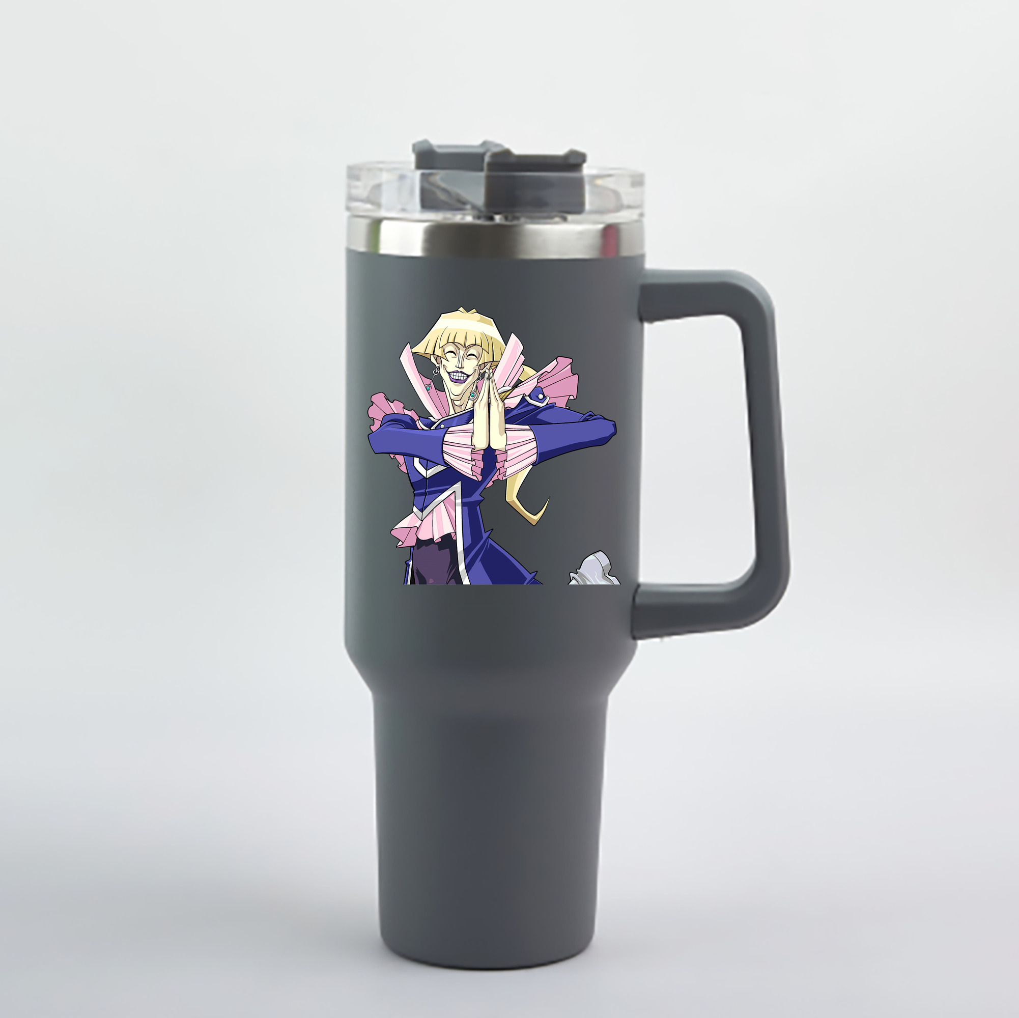 （画像用） 遊☆戯☆王 Yu-Gi-Oh! 1200mL車用タンブラー - クリスタルステッカー（プラスチックストロー付き）
