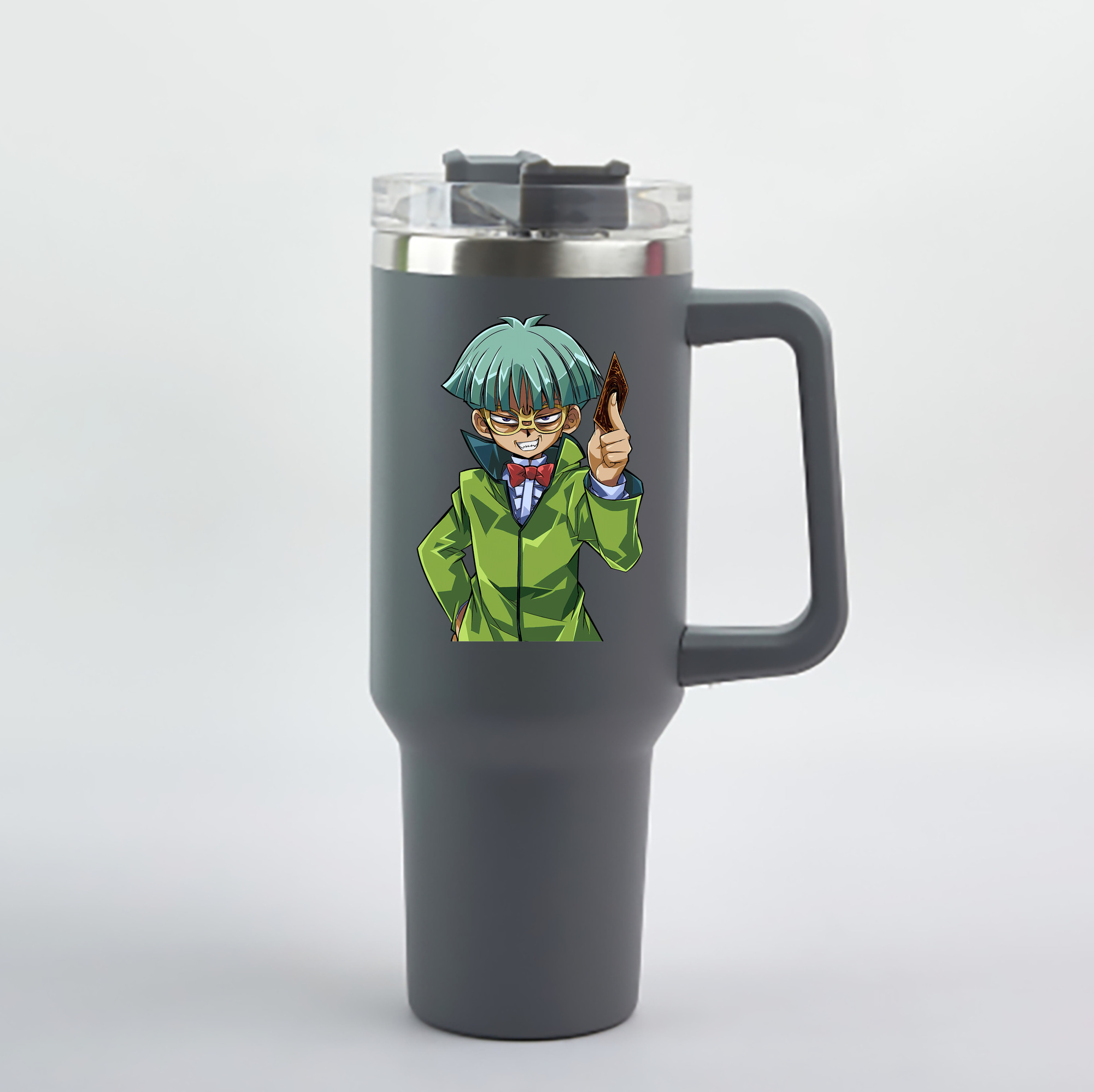 （画像用） 遊☆戯☆王 Yu-Gi-Oh! 1200mL車用タンブラー - クリスタルステッカー（プラスチックストロー付き）