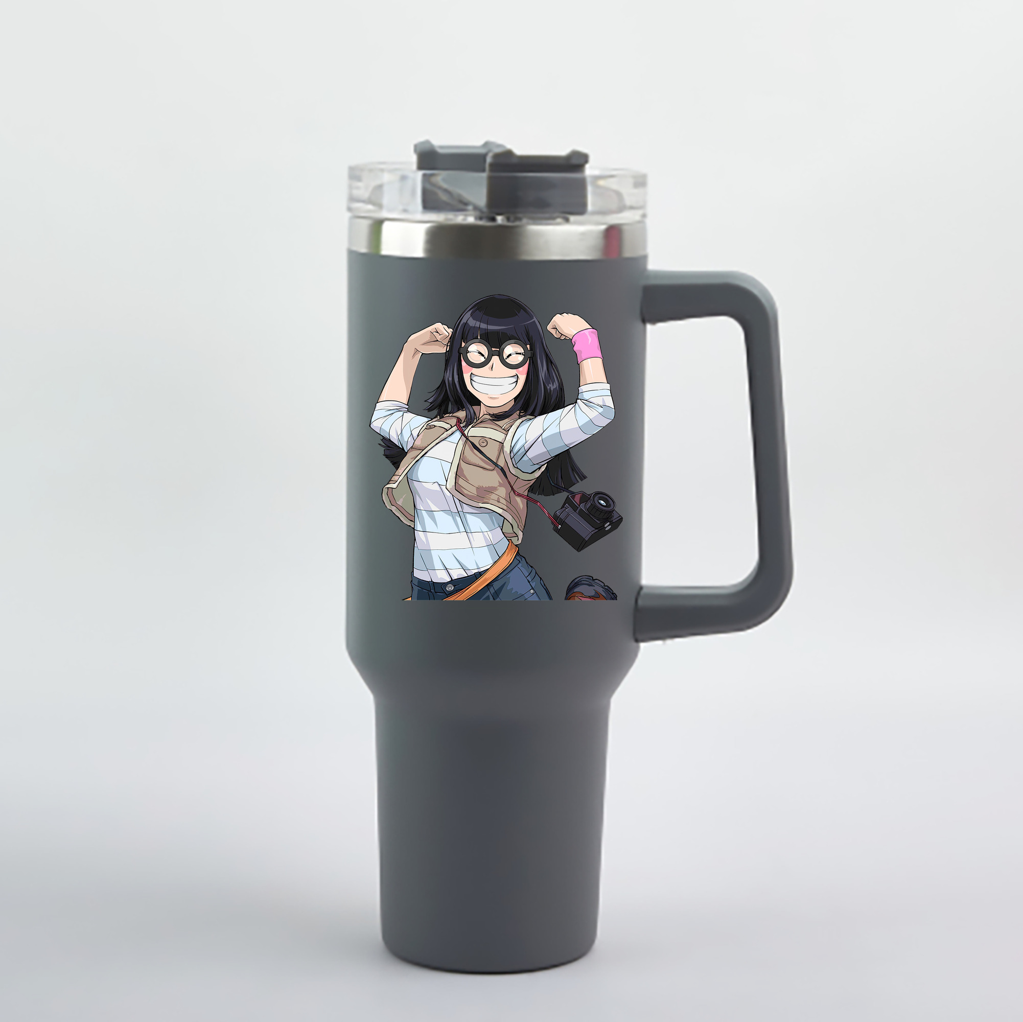（画像用） 遊☆戯☆王 Yu-Gi-Oh! 1200mL車用タンブラー - クリスタルステッカー（プラスチックストロー付き）