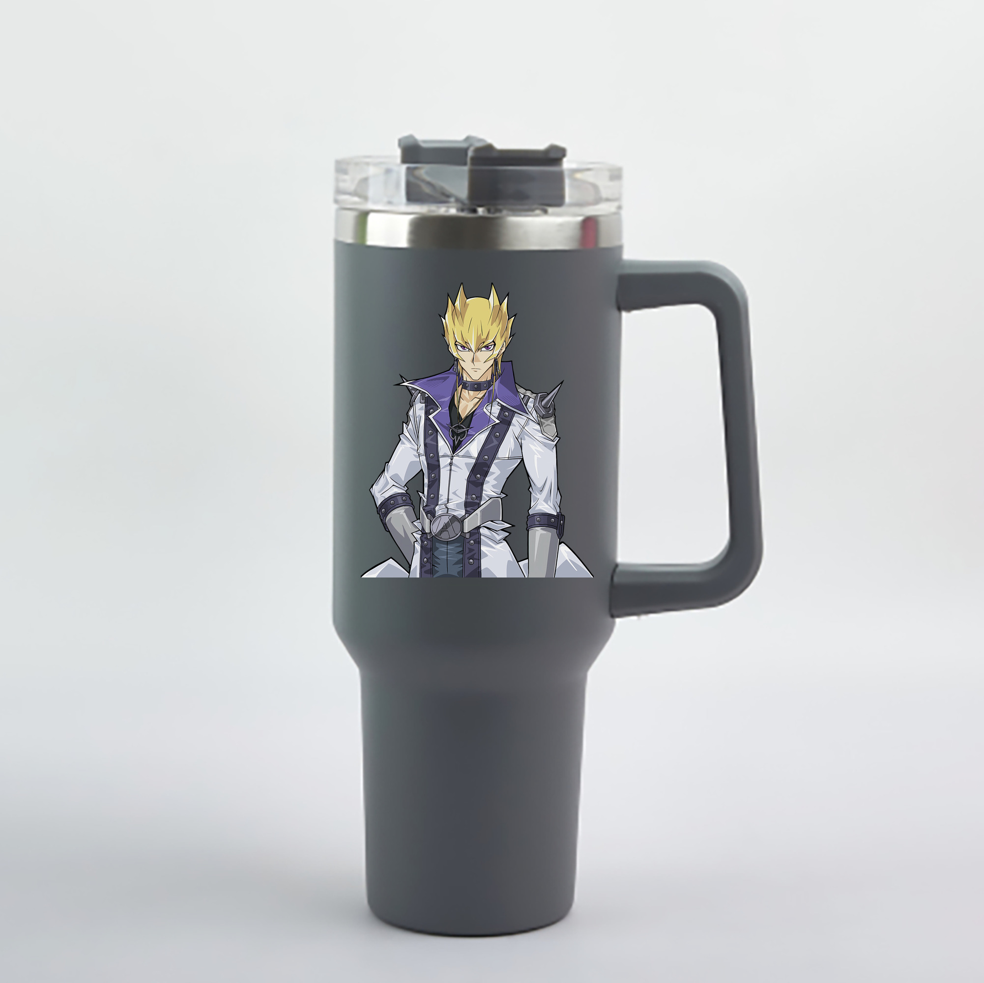 （画像用） 遊☆戯☆王 Yu-Gi-Oh! 1200mL車用タンブラー - クリスタルステッカー（プラスチックストロー付き）