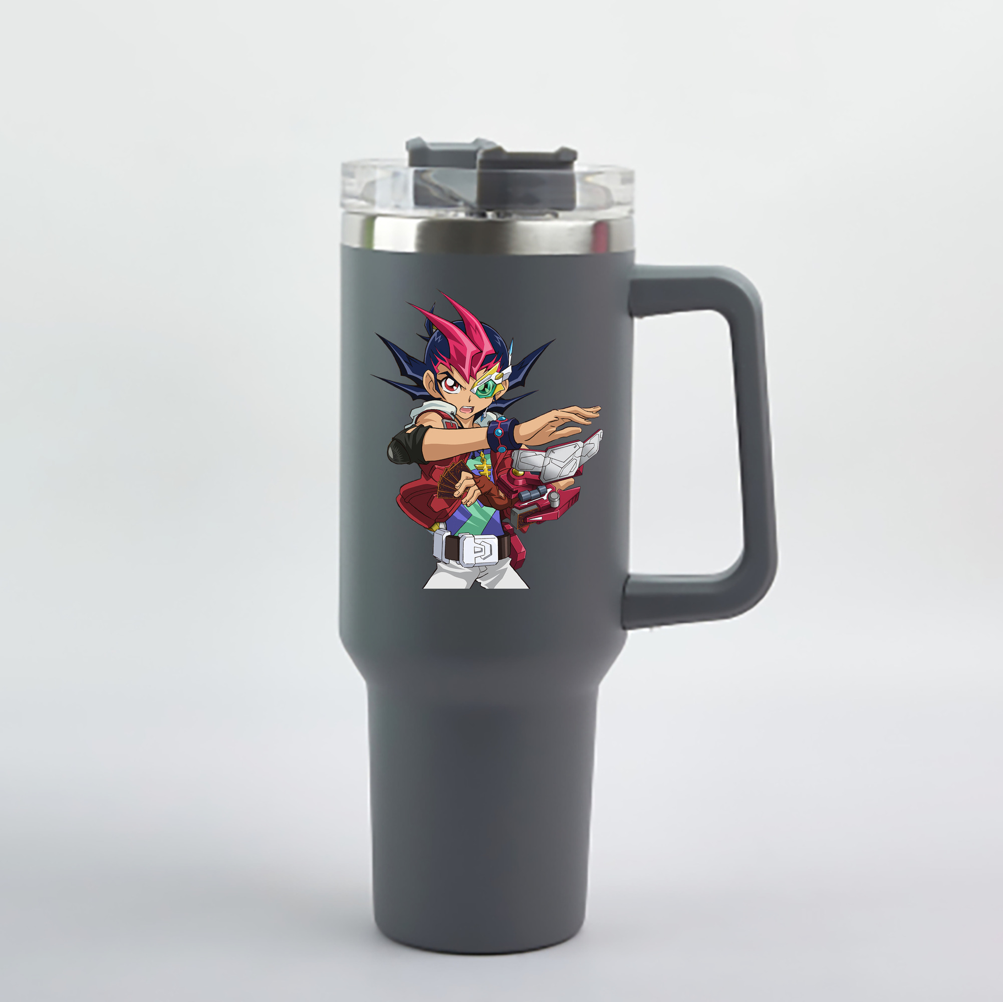 （画像用） 遊☆戯☆王 Yu-Gi-Oh! 1200mL車用タンブラー - クリスタルステッカー（プラスチックストロー付き）