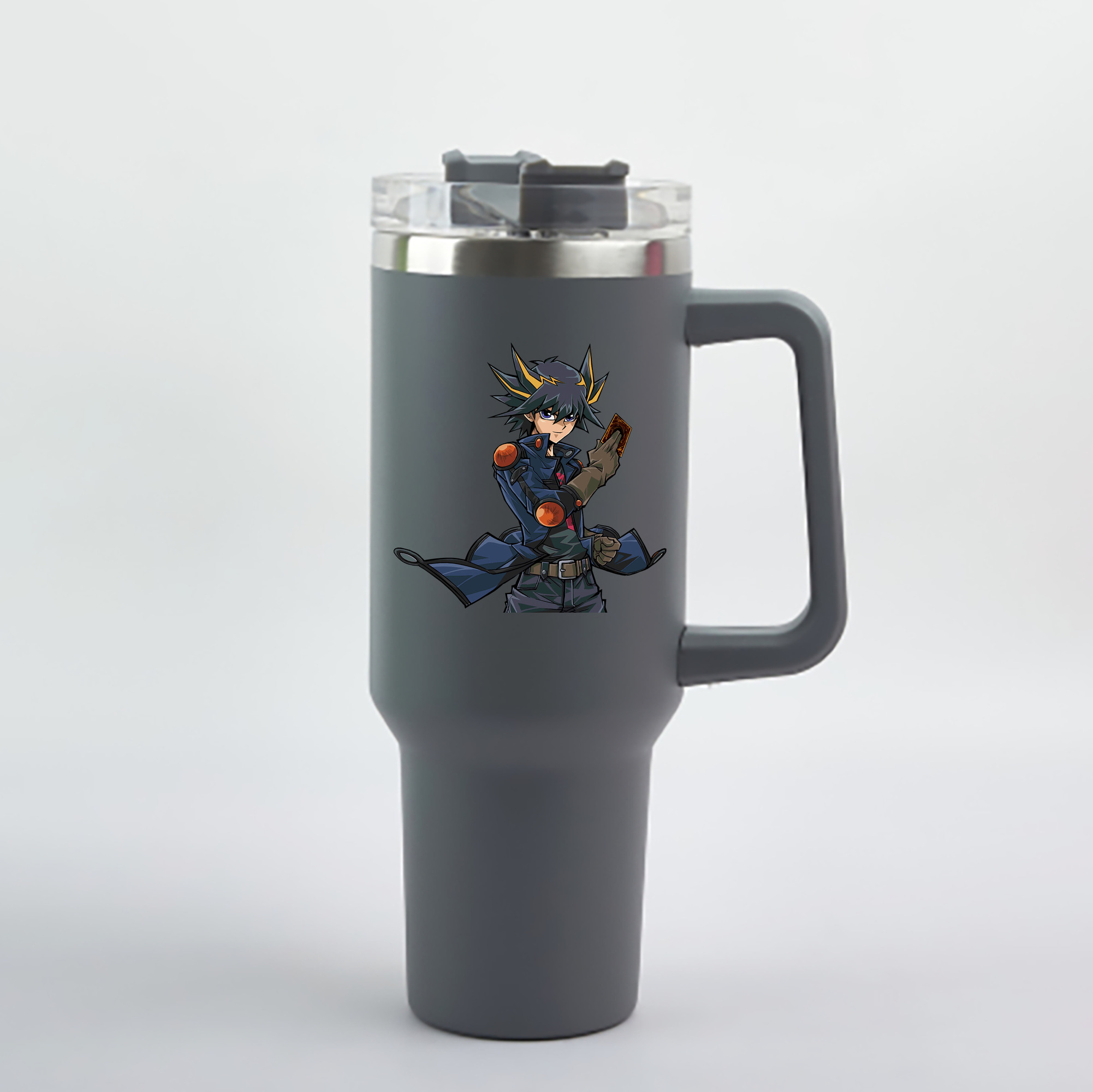 （画像用） 遊☆戯☆王 Yu-Gi-Oh! 1200mL車用タンブラー - クリスタルステッカー（プラスチックストロー付き）