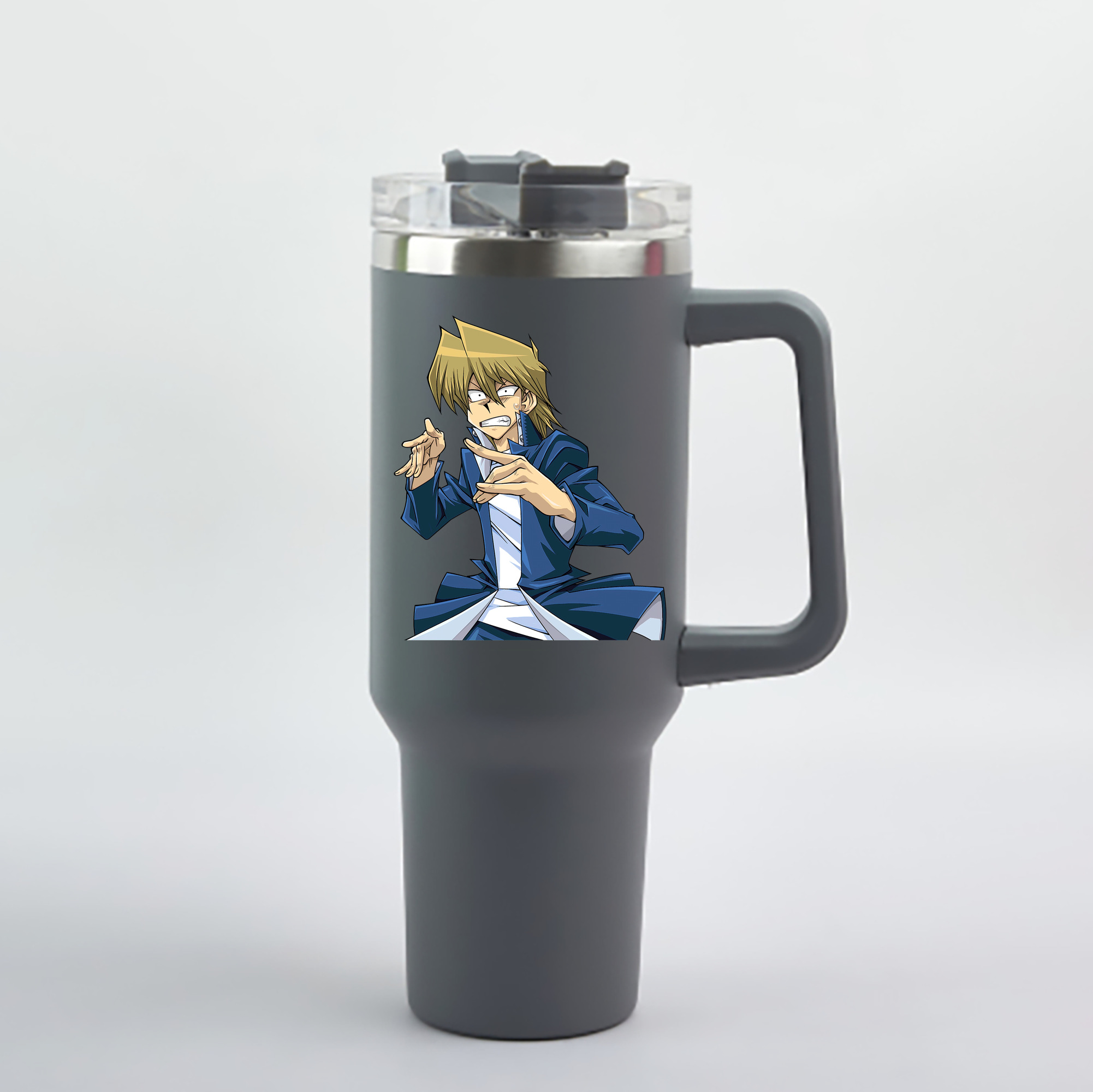 （画像用） 遊☆戯☆王 Yu-Gi-Oh! 1200mL車用タンブラー - クリスタルステッカー（プラスチックストロー付き）