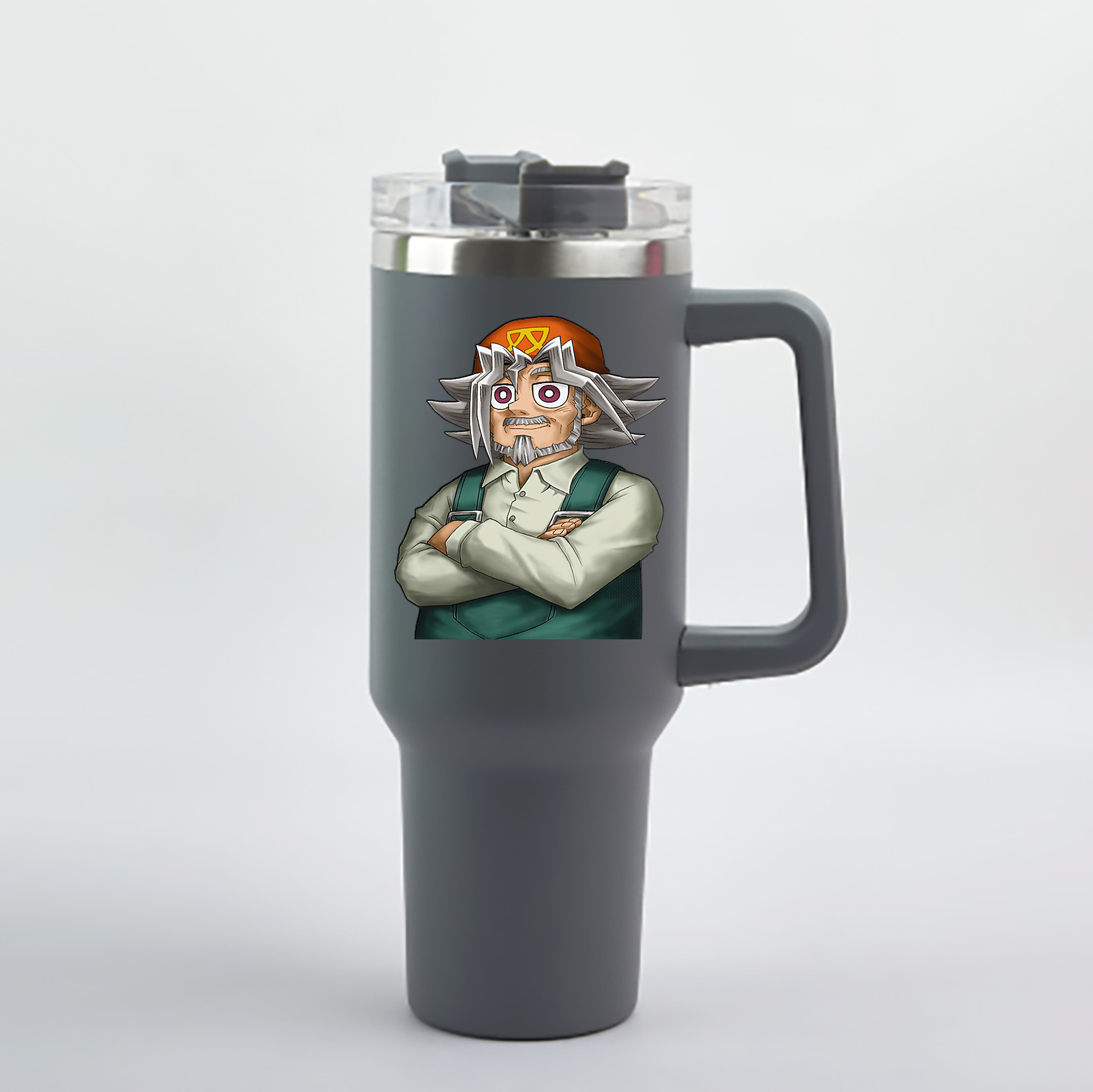 （画像用） 遊☆戯☆王 Yu-Gi-Oh! 1200mL車用タンブラー - クリスタルステッカー（プラスチックストロー付き）