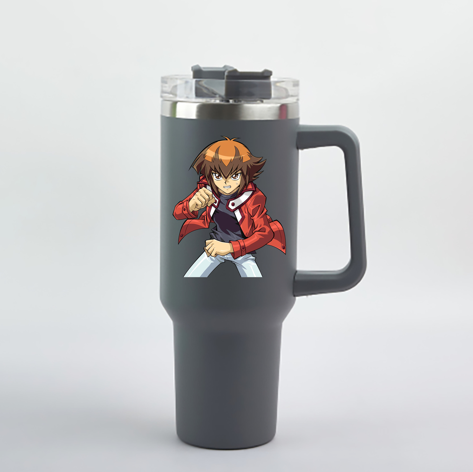 （画像用） 遊☆戯☆王 Yu-Gi-Oh! 1200mL車用タンブラー - クリスタルステッカー（プラスチックストロー付き）