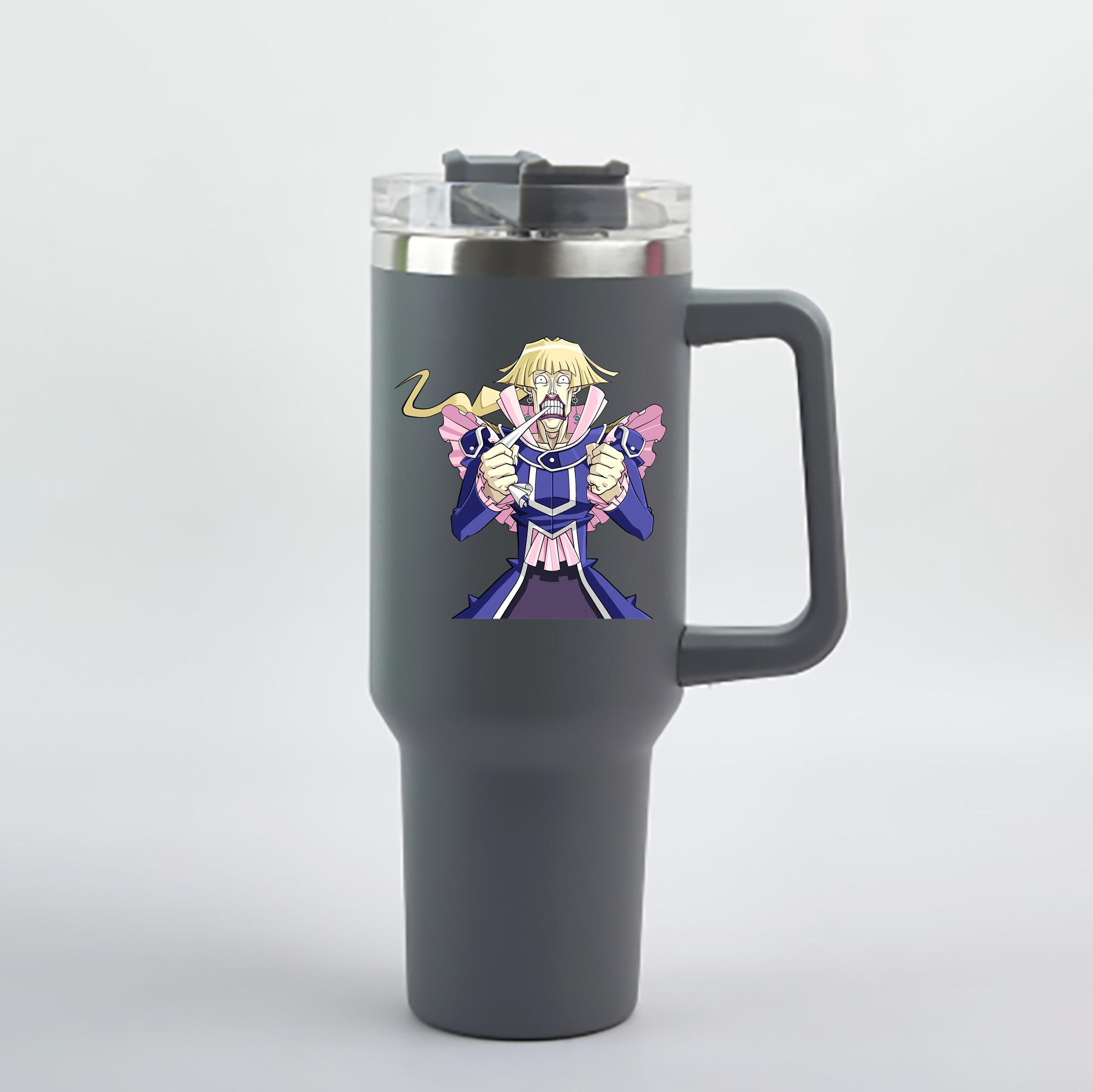 （画像用） 遊☆戯☆王 Yu-Gi-Oh! 1200mL車用タンブラー - クリスタルステッカー（プラスチックストロー付き）