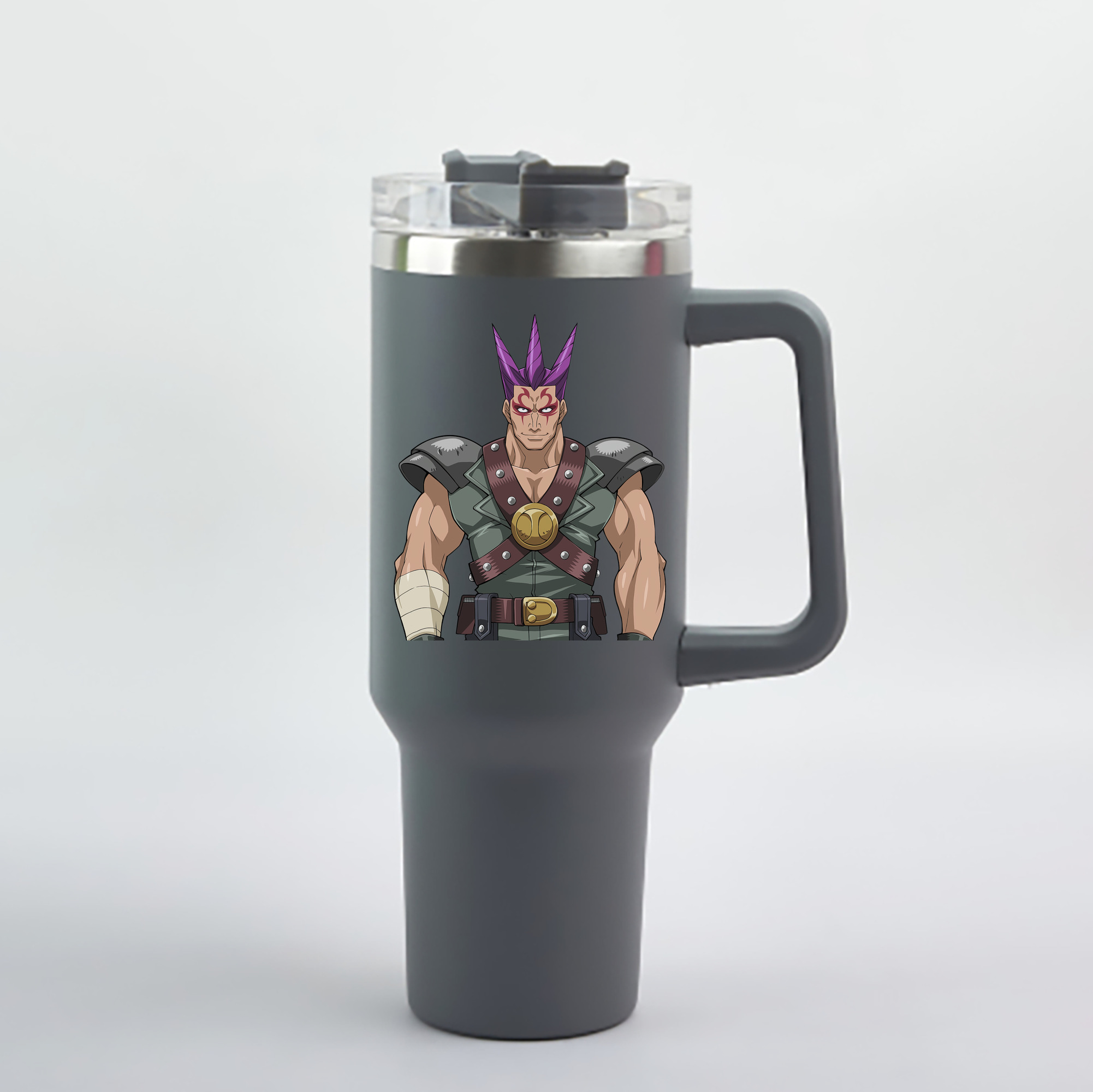 （画像用） 遊☆戯☆王 Yu-Gi-Oh! 1200mL車用タンブラー - クリスタルステッカー（プラスチックストロー付き）