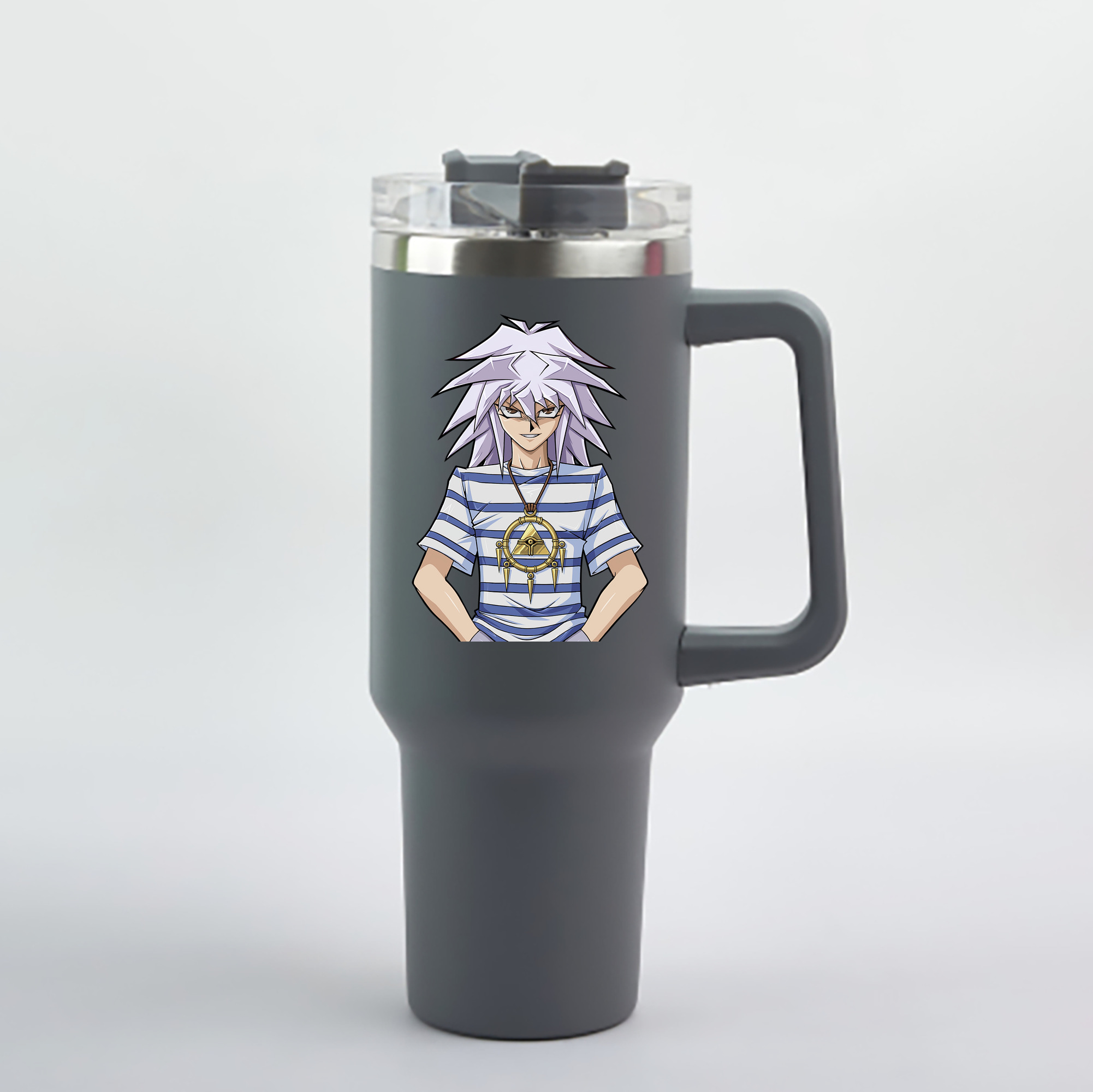 （画像用） 遊☆戯☆王 Yu-Gi-Oh! 1200mL車用タンブラー - クリスタルステッカー（プラスチックストロー付き）
