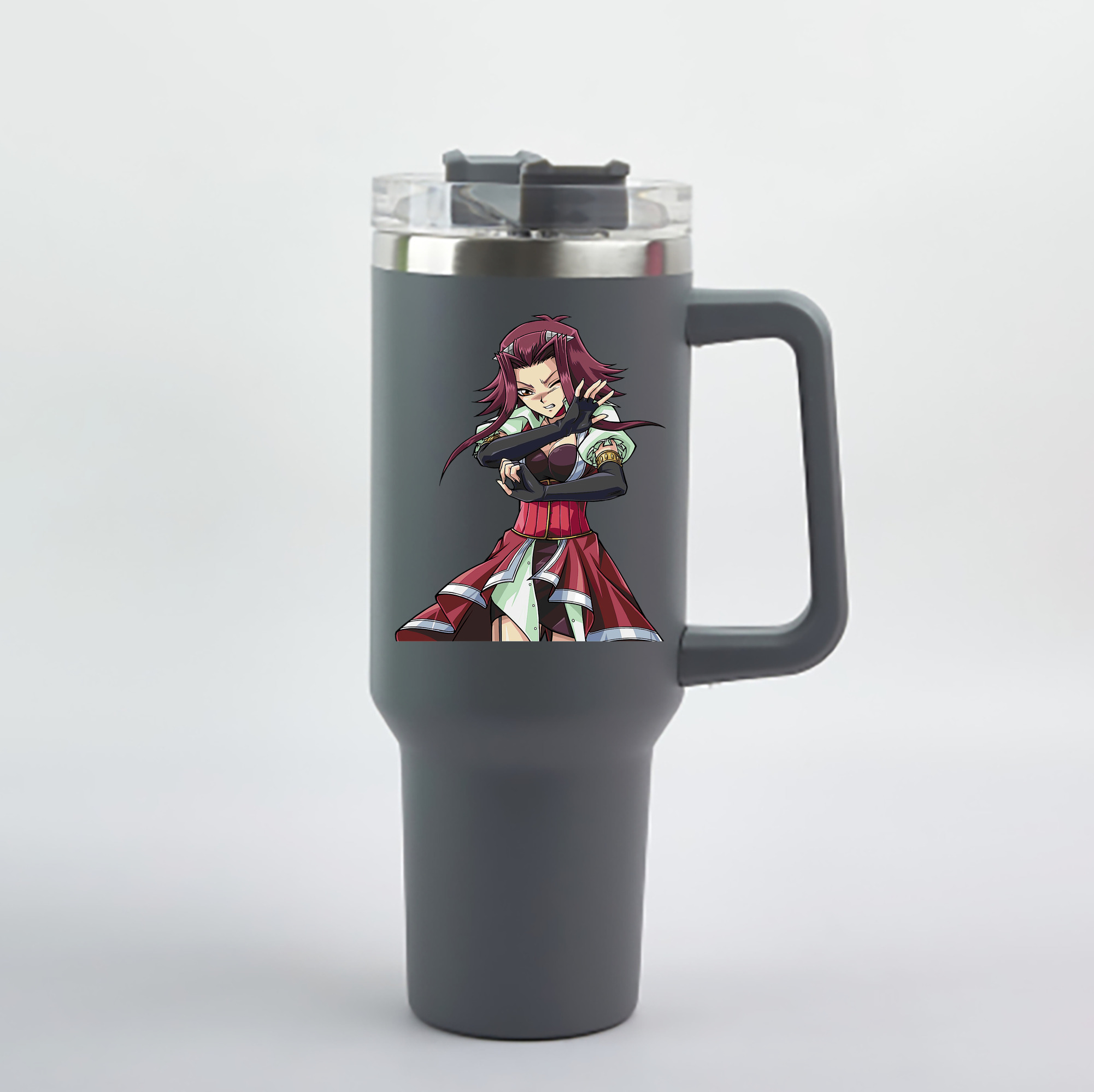 （画像用） 遊☆戯☆王 Yu-Gi-Oh! 1200mL車用タンブラー - クリスタルステッカー（プラスチックストロー付き）