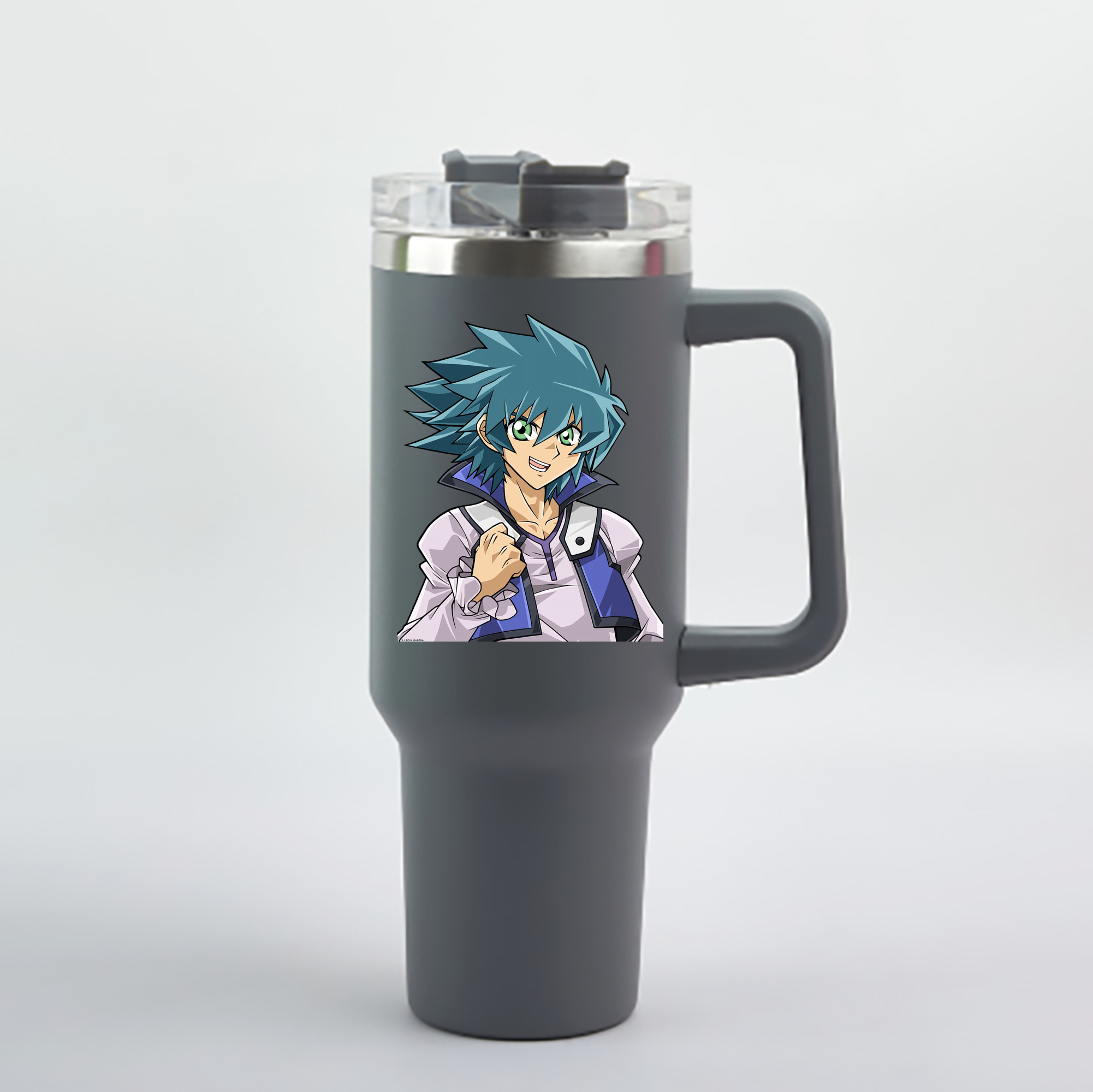 （画像用） 遊☆戯☆王 Yu-Gi-Oh! 1200mL車用タンブラー - クリスタルステッカー（プラスチックストロー付き）