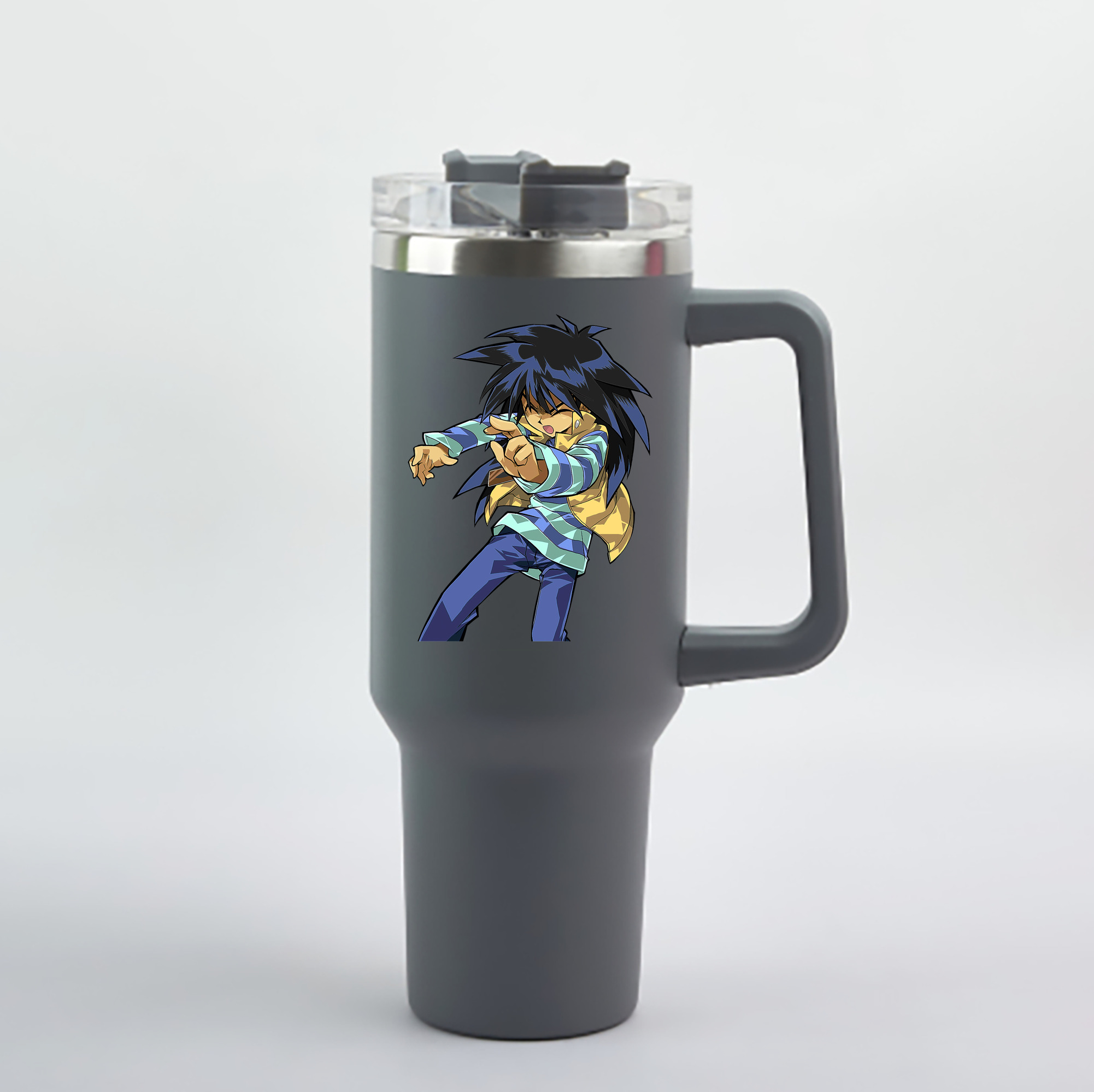 （画像用） 遊☆戯☆王 Yu-Gi-Oh! 1200mL車用タンブラー - クリスタルステッカー（プラスチックストロー付き）