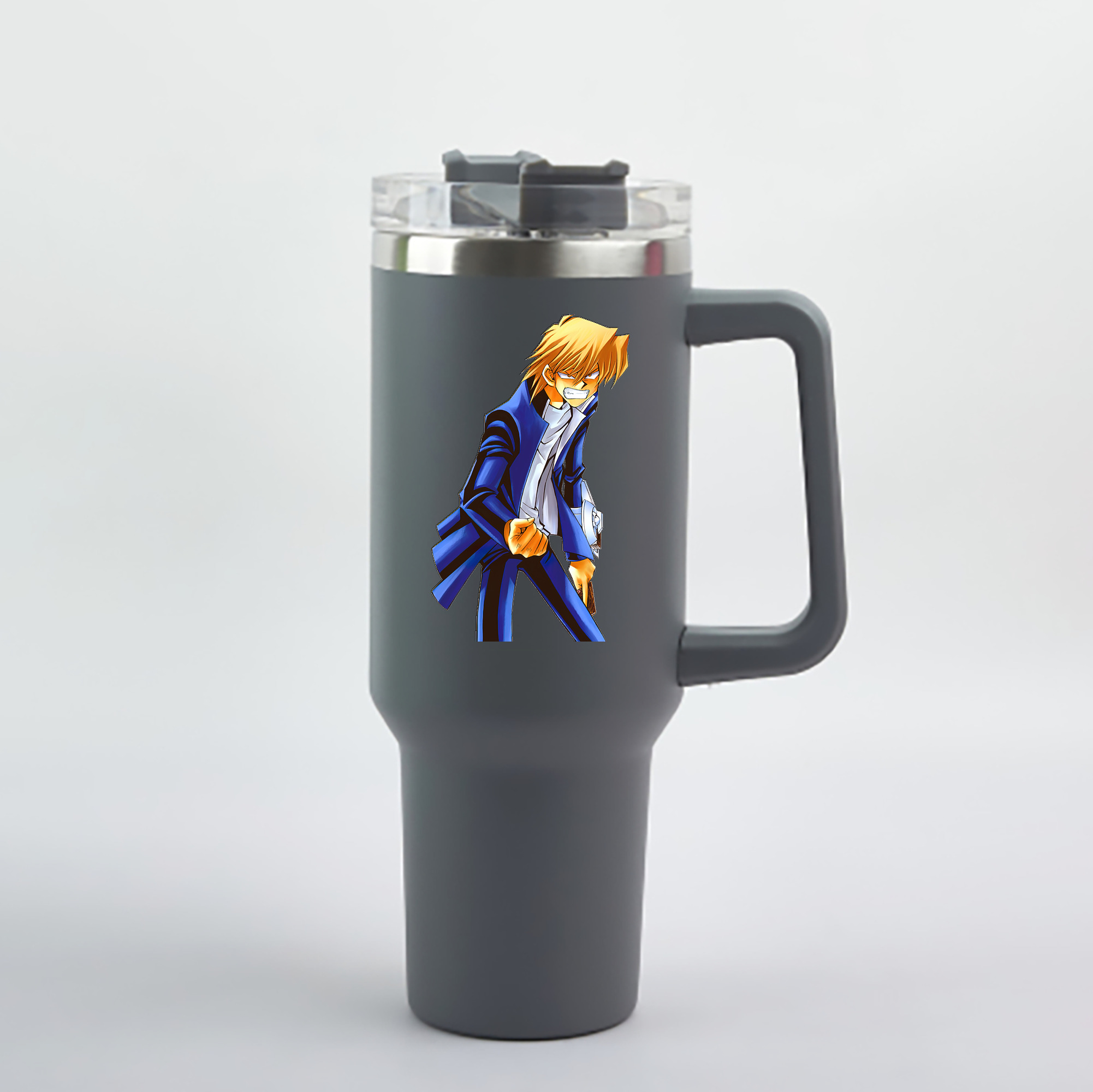 （画像用） 遊☆戯☆王 Yu-Gi-Oh! 1200mL車用タンブラー - クリスタルステッカー（プラスチックストロー付き）