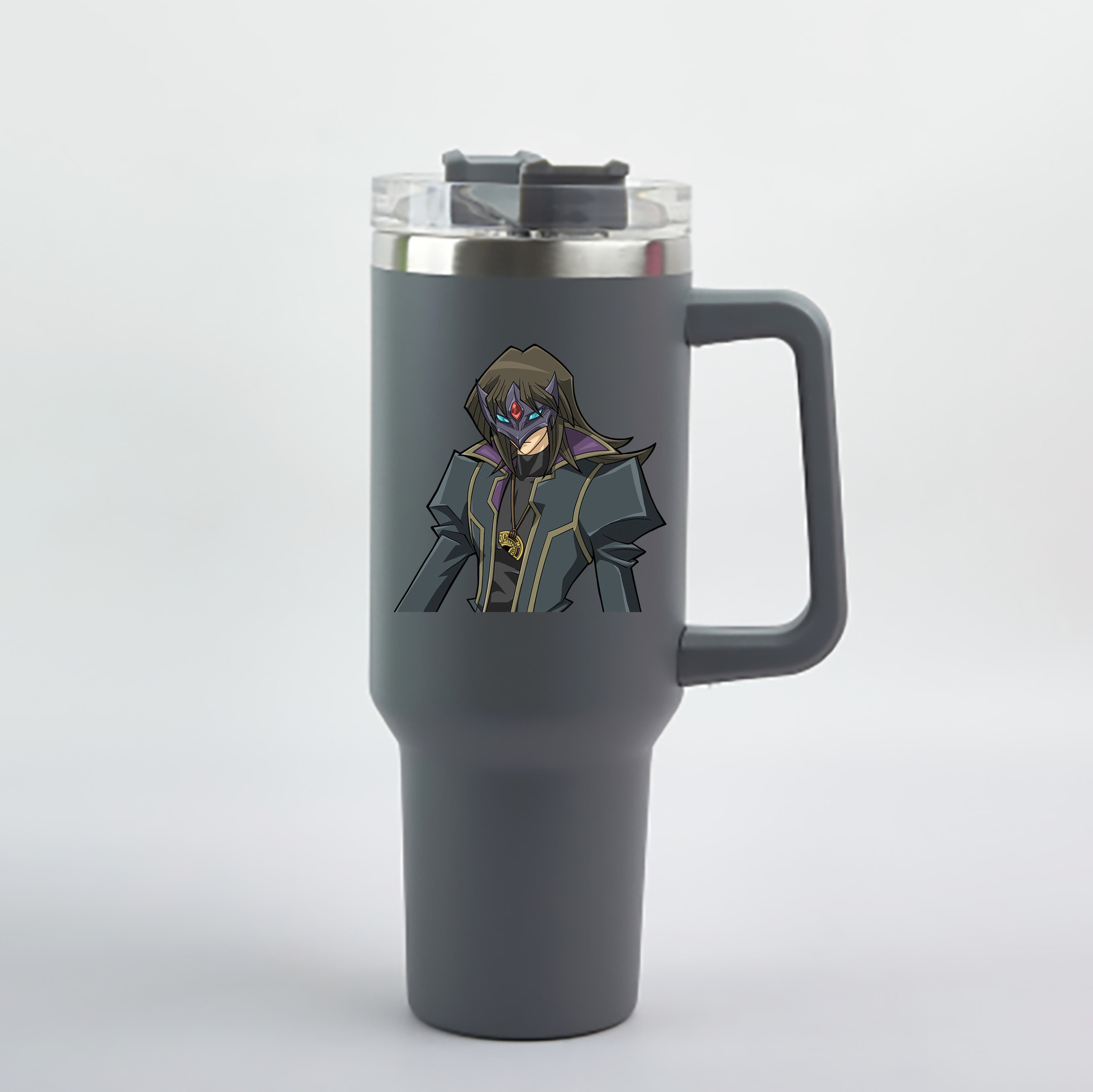 （画像用） 遊☆戯☆王 Yu-Gi-Oh! 1200mL車用タンブラー - クリスタルステッカー（プラスチックストロー付き）