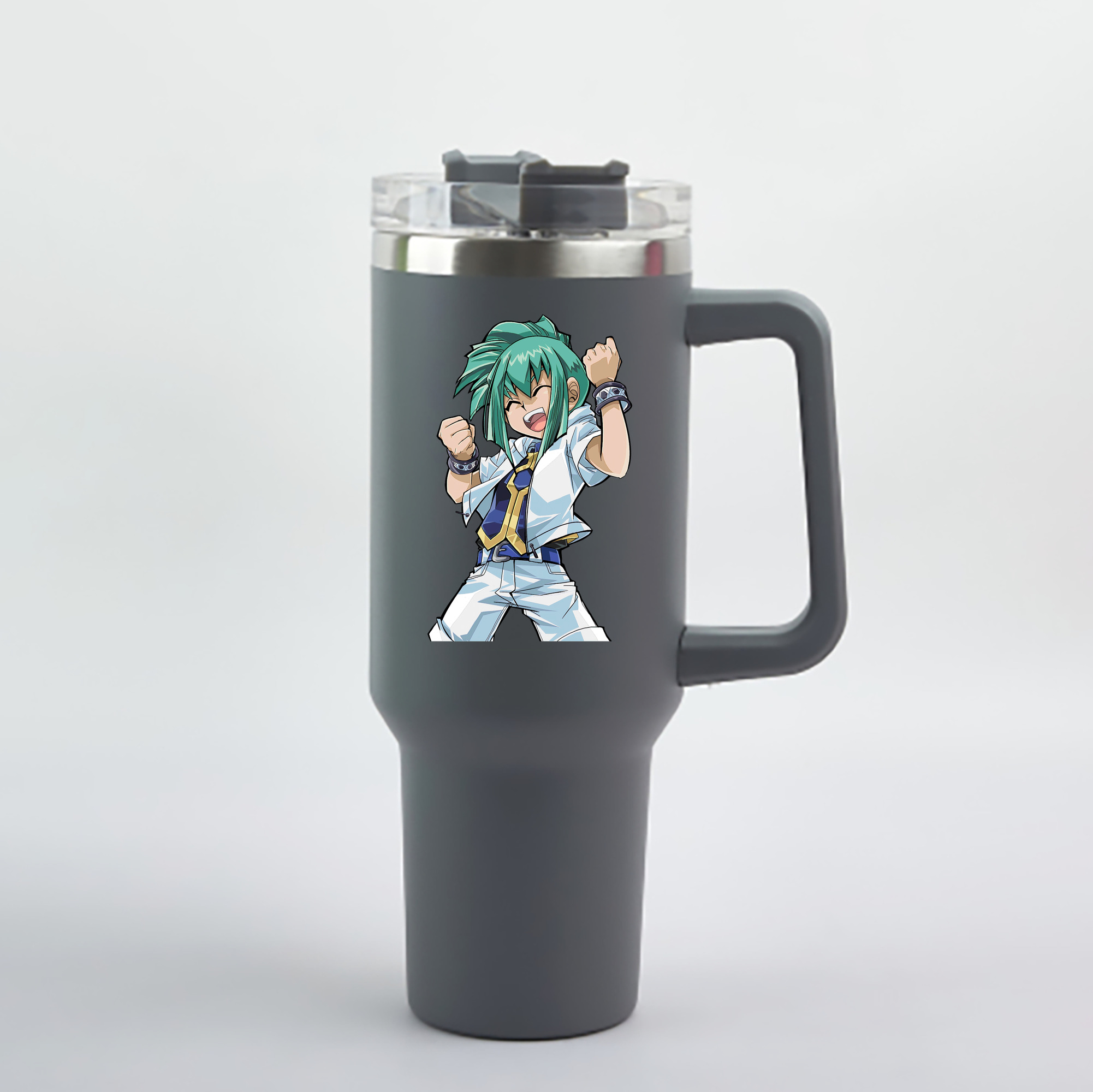 （画像用） 遊☆戯☆王 Yu-Gi-Oh! 1200mL車用タンブラー - クリスタルステッカー（プラスチックストロー付き）