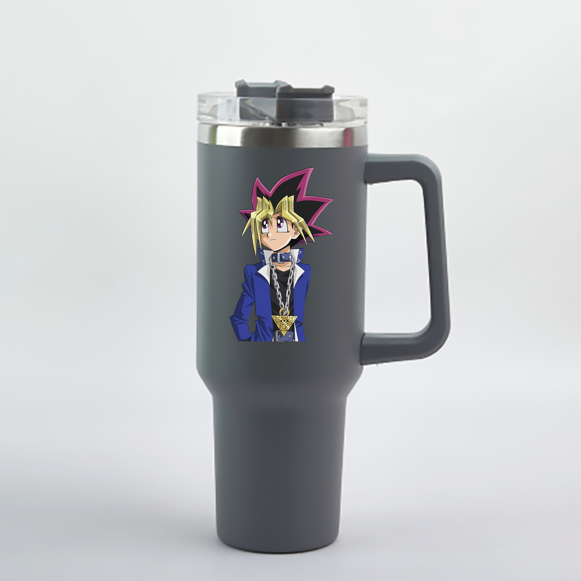 （画像用） 遊☆戯☆王 Yu-Gi-Oh! 1200mL車用タンブラー - クリスタルステッカー（プラスチックストロー付き）