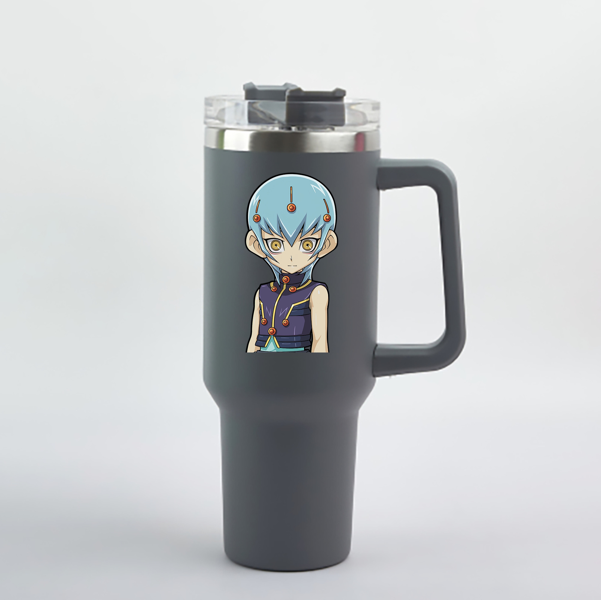 （画像用） 遊☆戯☆王 Yu-Gi-Oh! 1200mL車用タンブラー - クリスタルステッカー（プラスチックストロー付き）