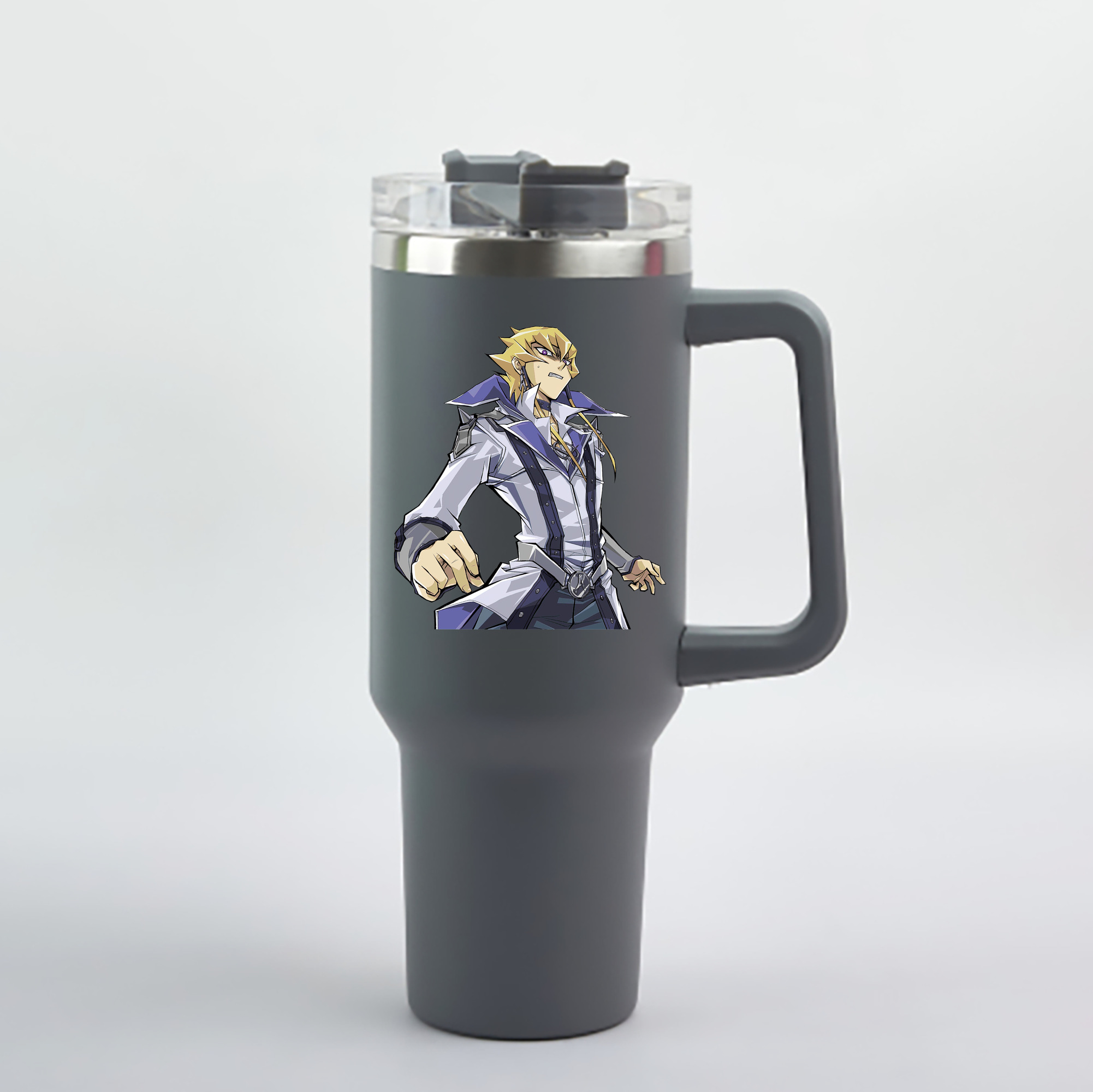 （画像用） 遊☆戯☆王 Yu-Gi-Oh! 1200mL車用タンブラー - クリスタルステッカー（プラスチックストロー付き）