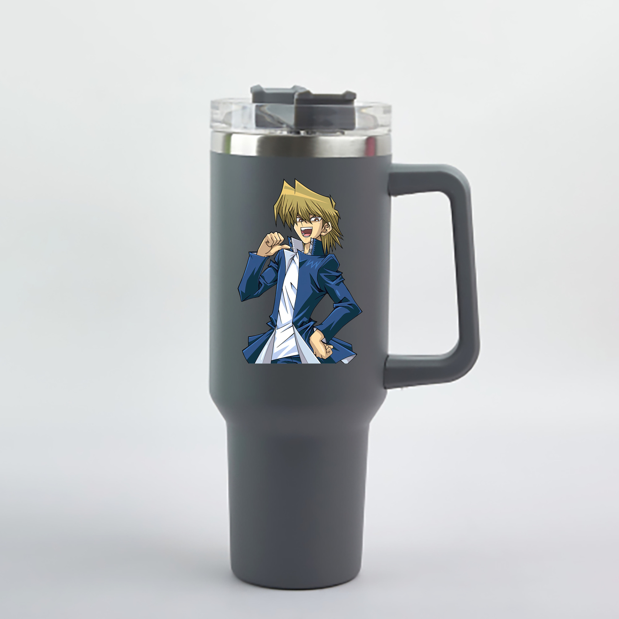 （画像用） 遊☆戯☆王 Yu-Gi-Oh! 1200mL車用タンブラー - クリスタルステッカー（プラスチックストロー付き）
