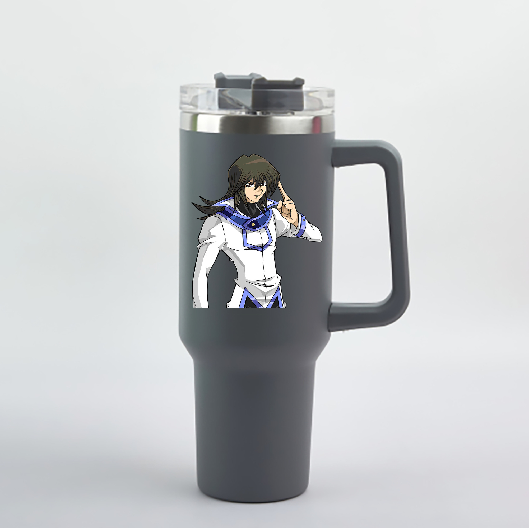 （画像用） 遊☆戯☆王 Yu-Gi-Oh! 1200mL車用タンブラー - クリスタルステッカー（プラスチックストロー付き）