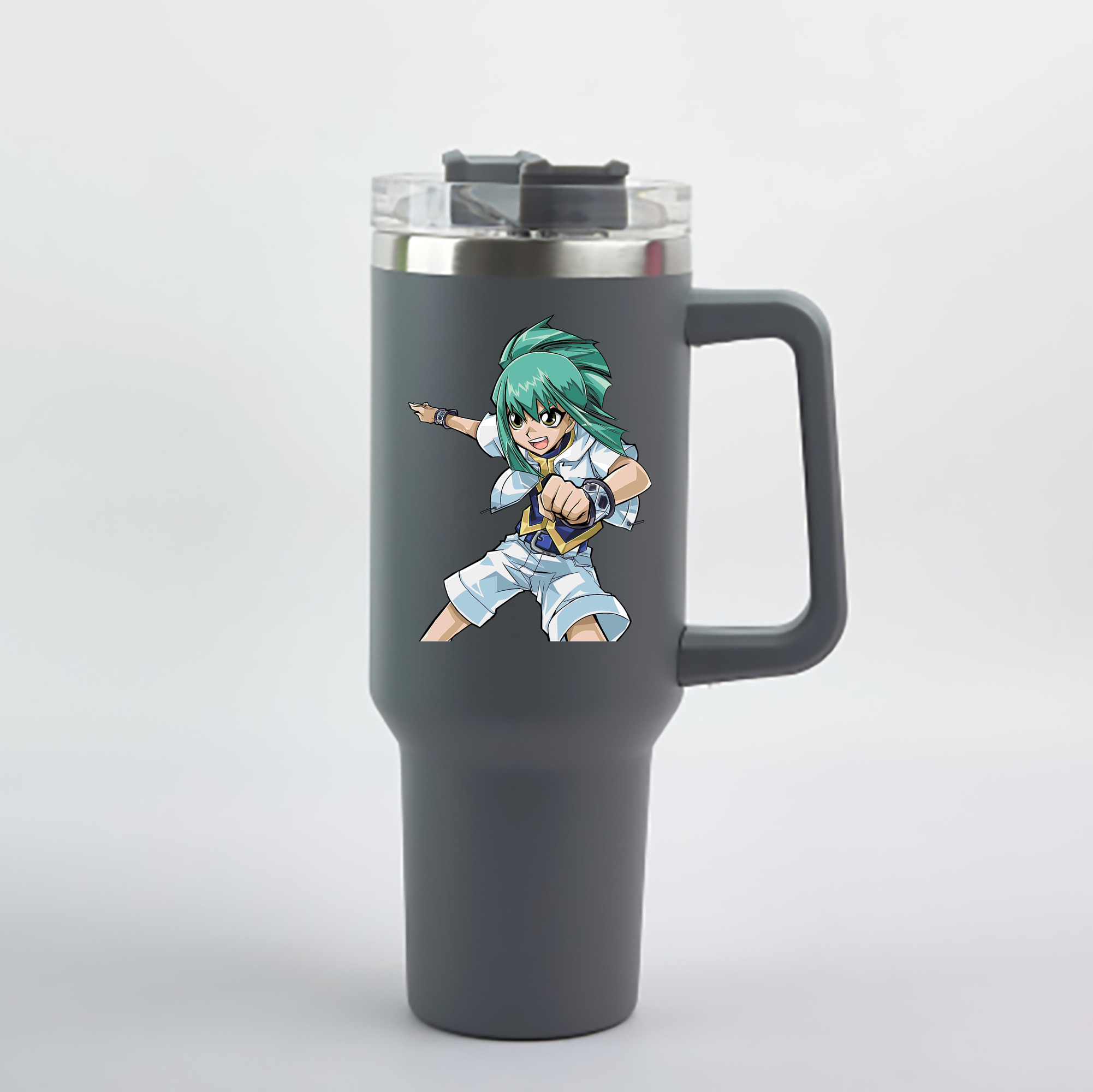 （画像用） 遊☆戯☆王 Yu-Gi-Oh! 1200mL車用タンブラー - クリスタルステッカー（プラスチックストロー付き）