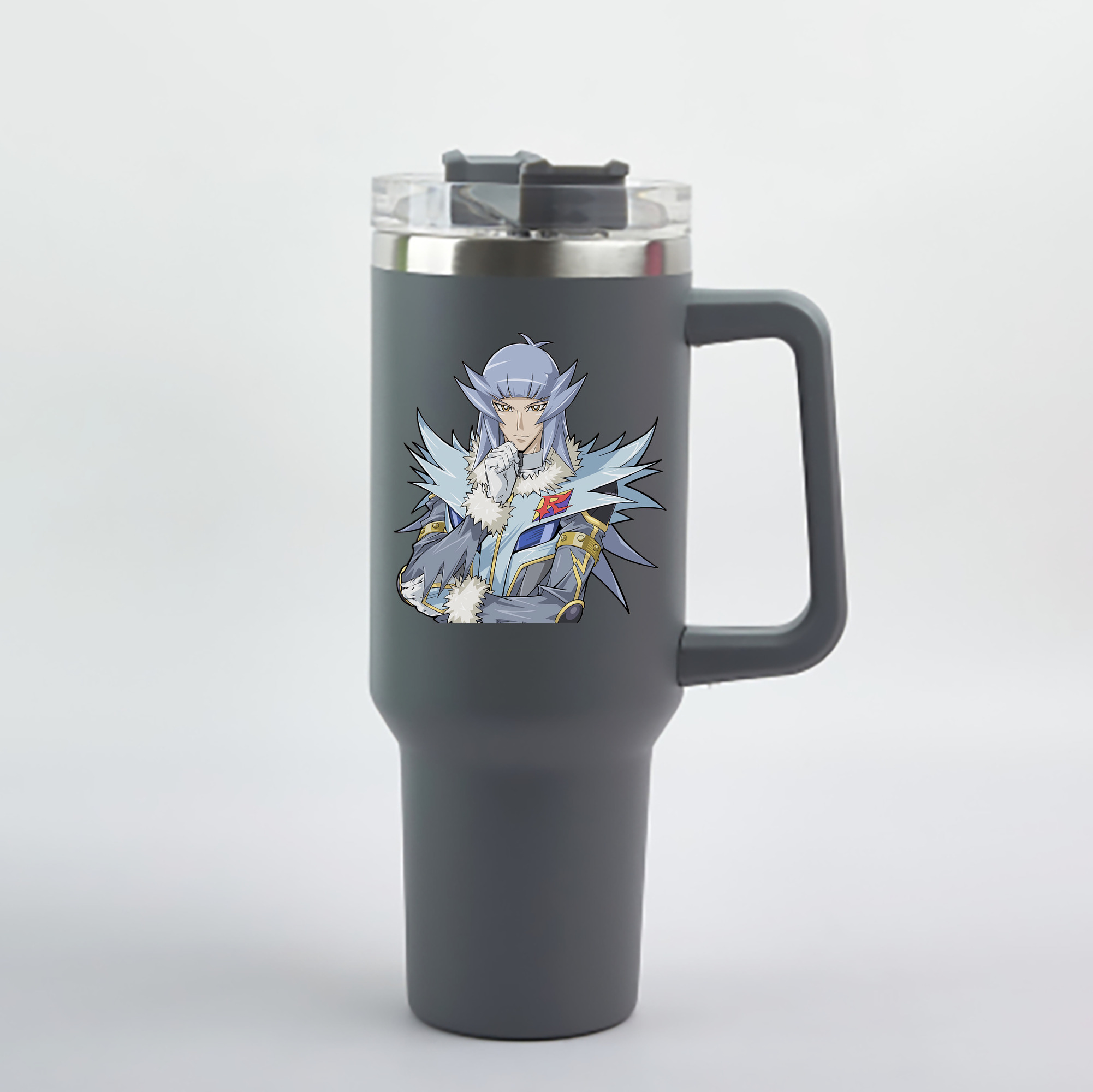 （画像用） 遊☆戯☆王 Yu-Gi-Oh! 1200mL車用タンブラー - クリスタルステッカー（プラスチックストロー付き）